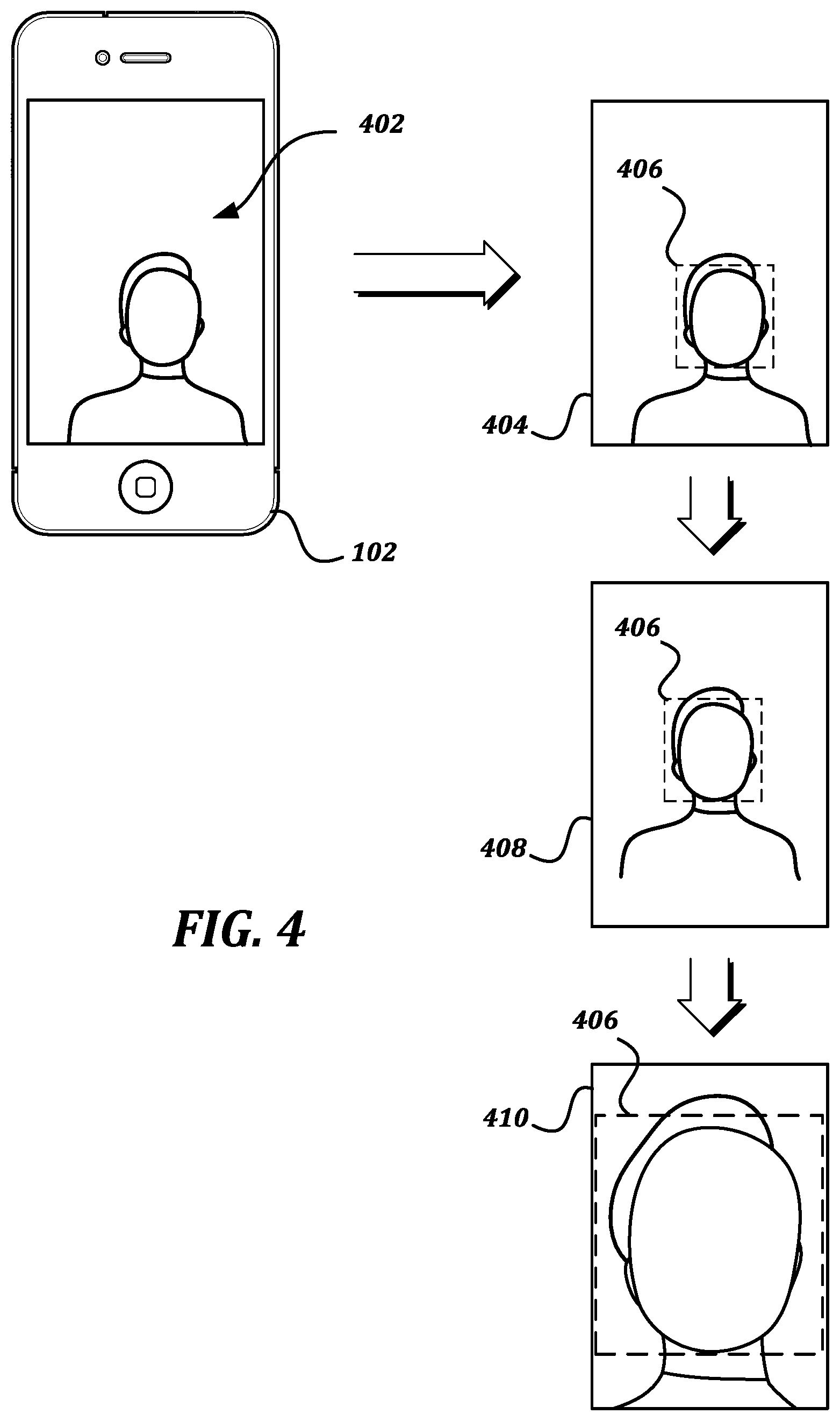 Patent US12437577 Figure 4 – Techniques for identifying skin color in images having uncontrolled lighting conditions