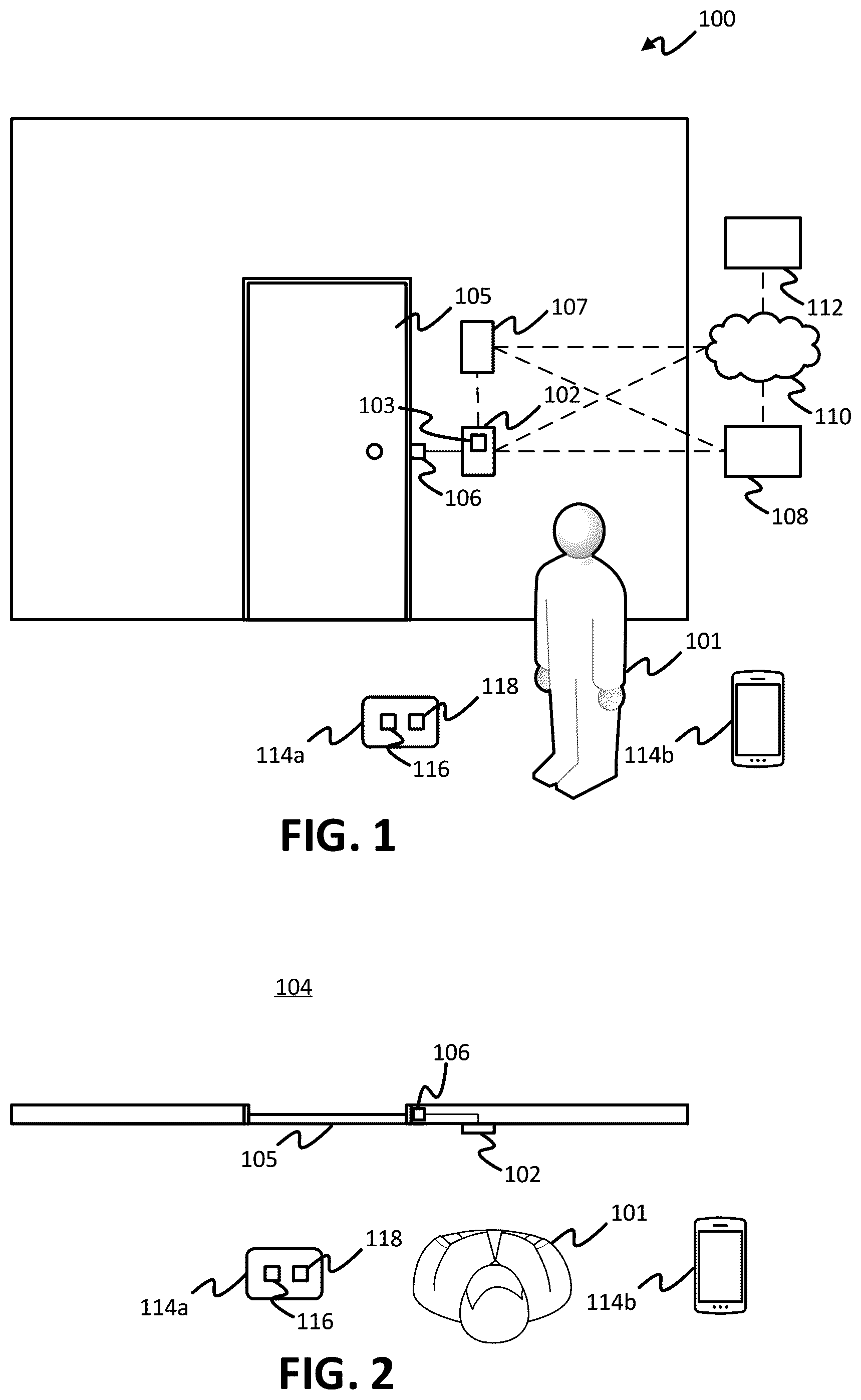 Patent US12437580 Figure 1 – Second factor authentication as compensation for biometric temporal changes