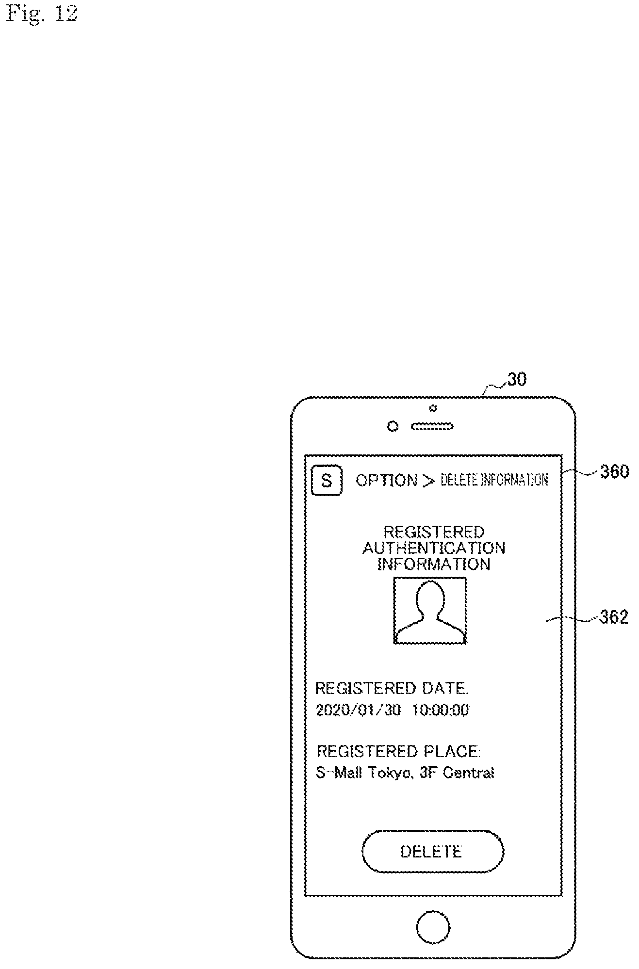 Patent US12437582 Figure 12 – Information processing device, information processing method, and program
