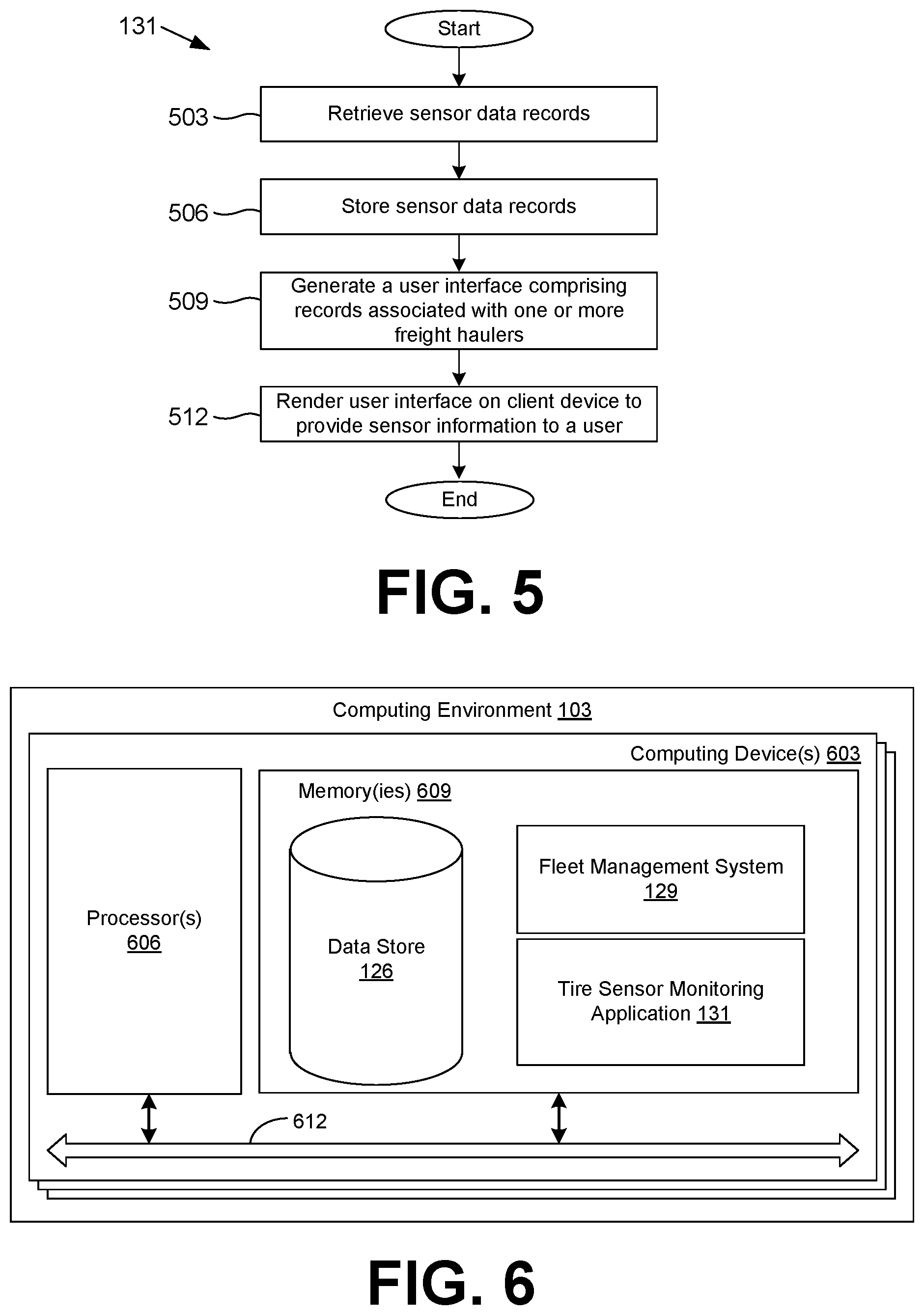 Patent US12437585 Figure 5 – Tire sensor monitoring