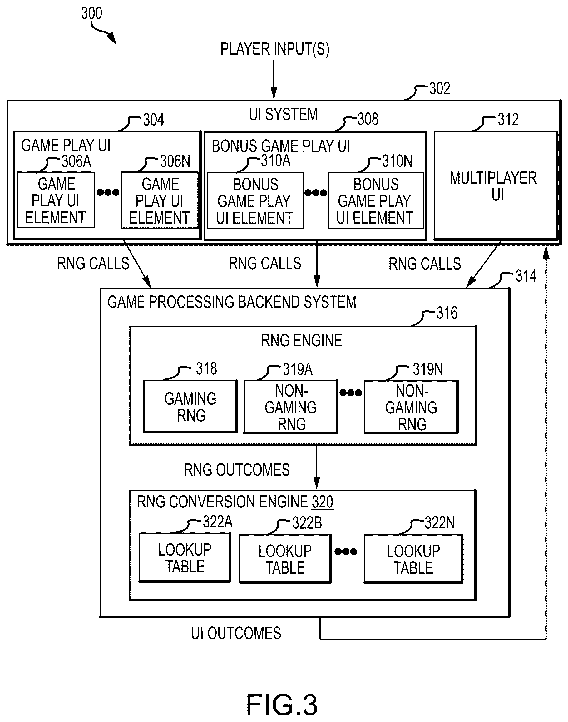 Patent US12437603 Figure 3 – Electronic gaming machine and methods for playing a hold and drop keno game