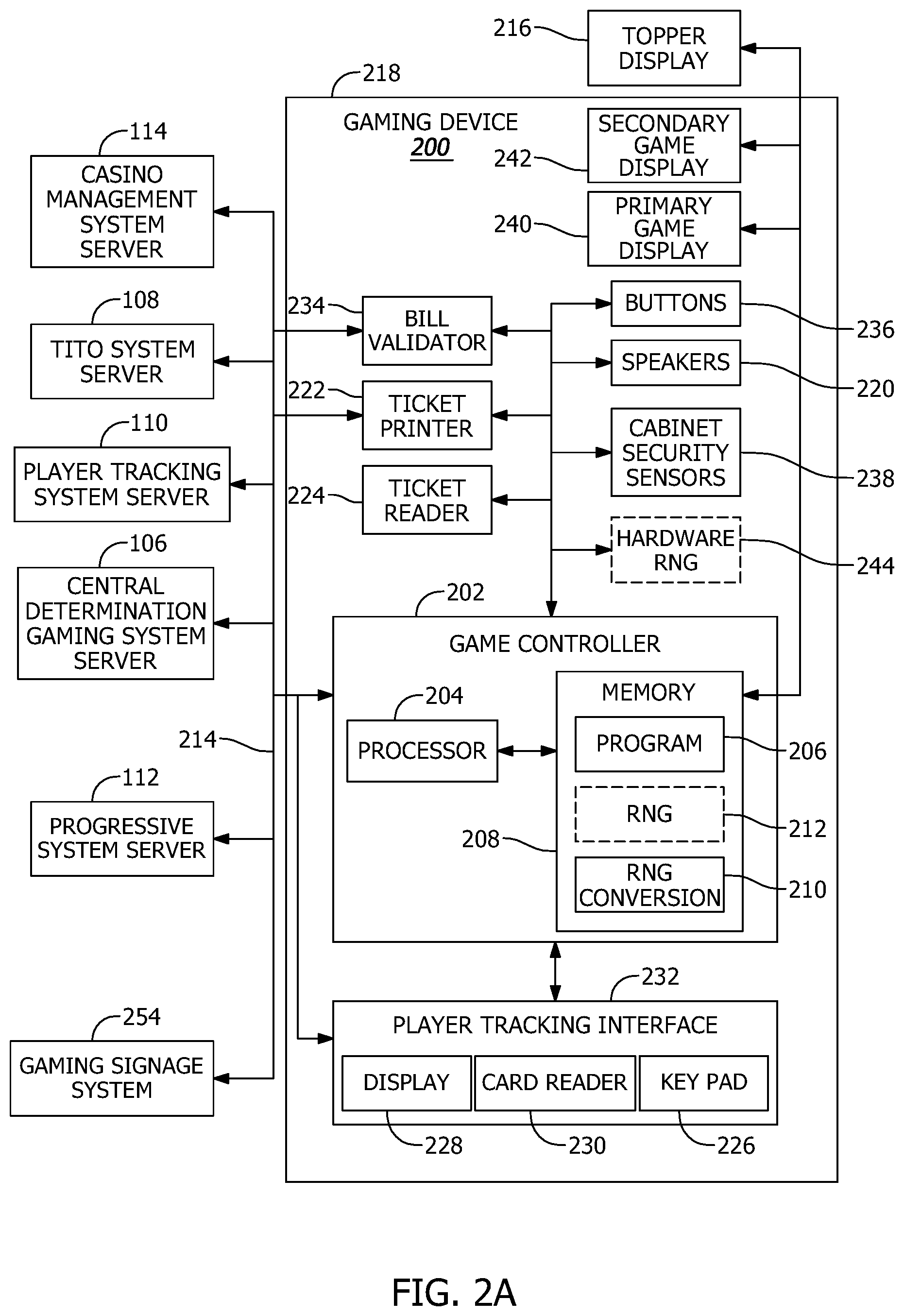 Patent US12437606 Figure 2 – Virtual electronic gaming systems and methods