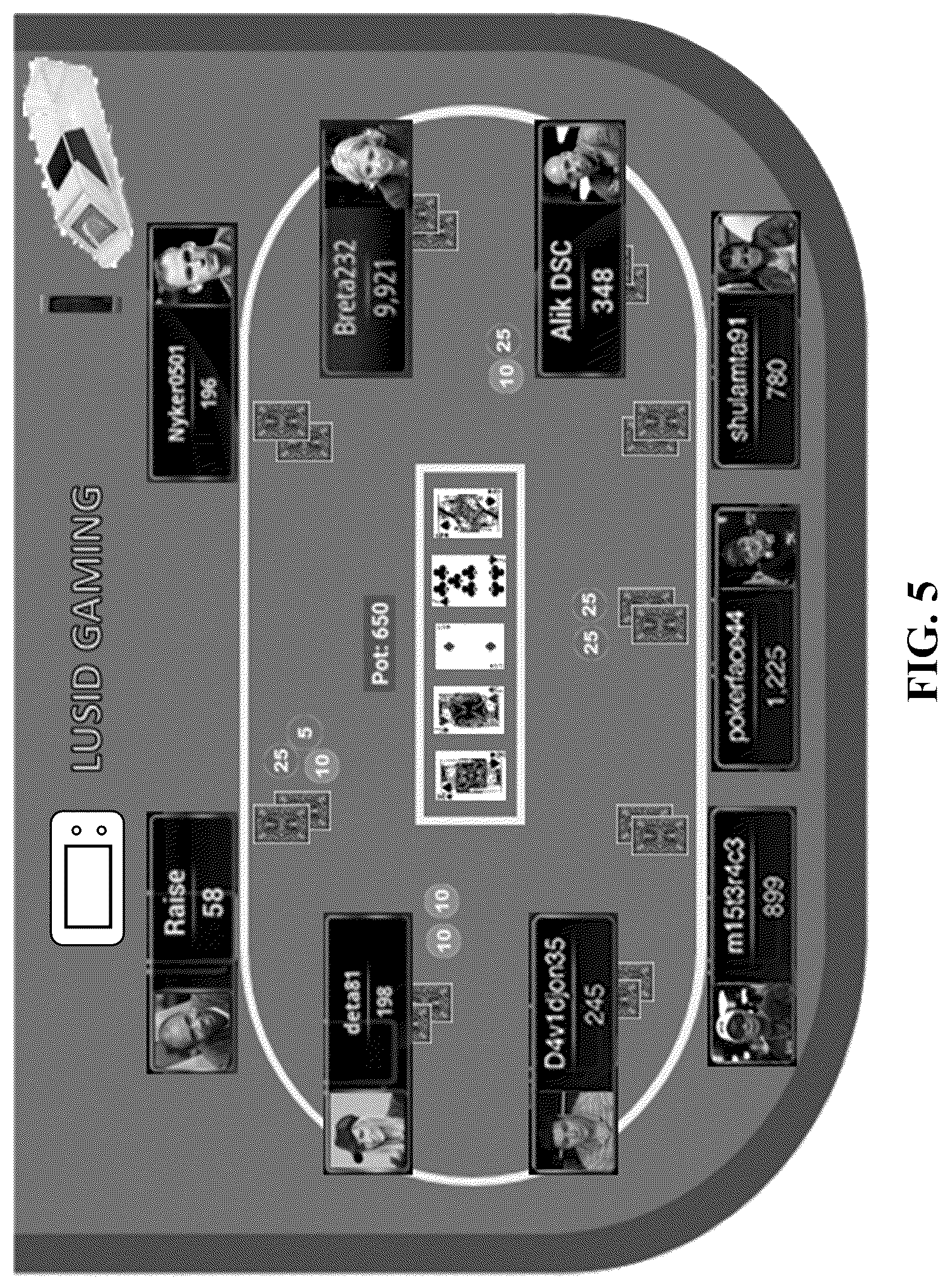 Patent US12437607 Figure 5 – Remote playing card game