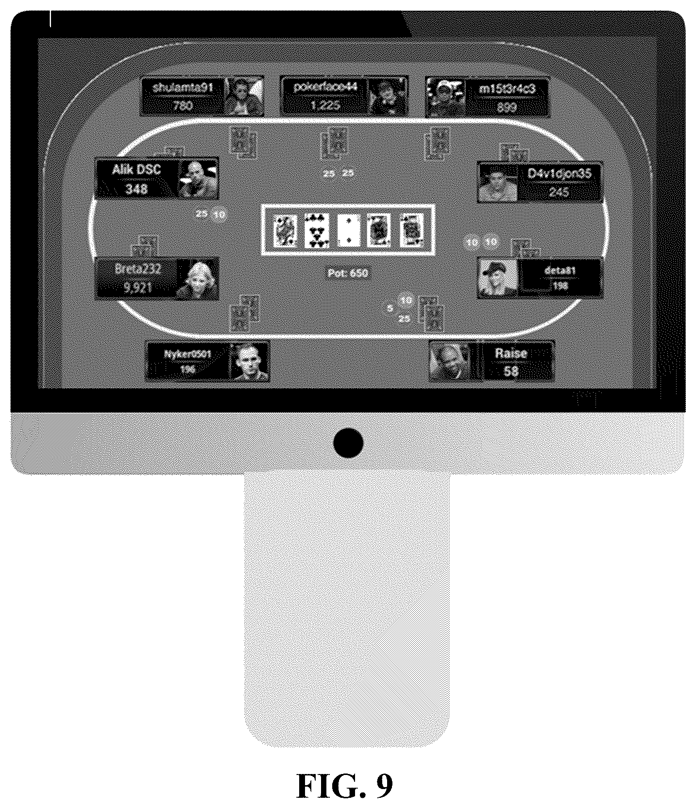 Patent US12437607 Figure 9 – Remote playing card game