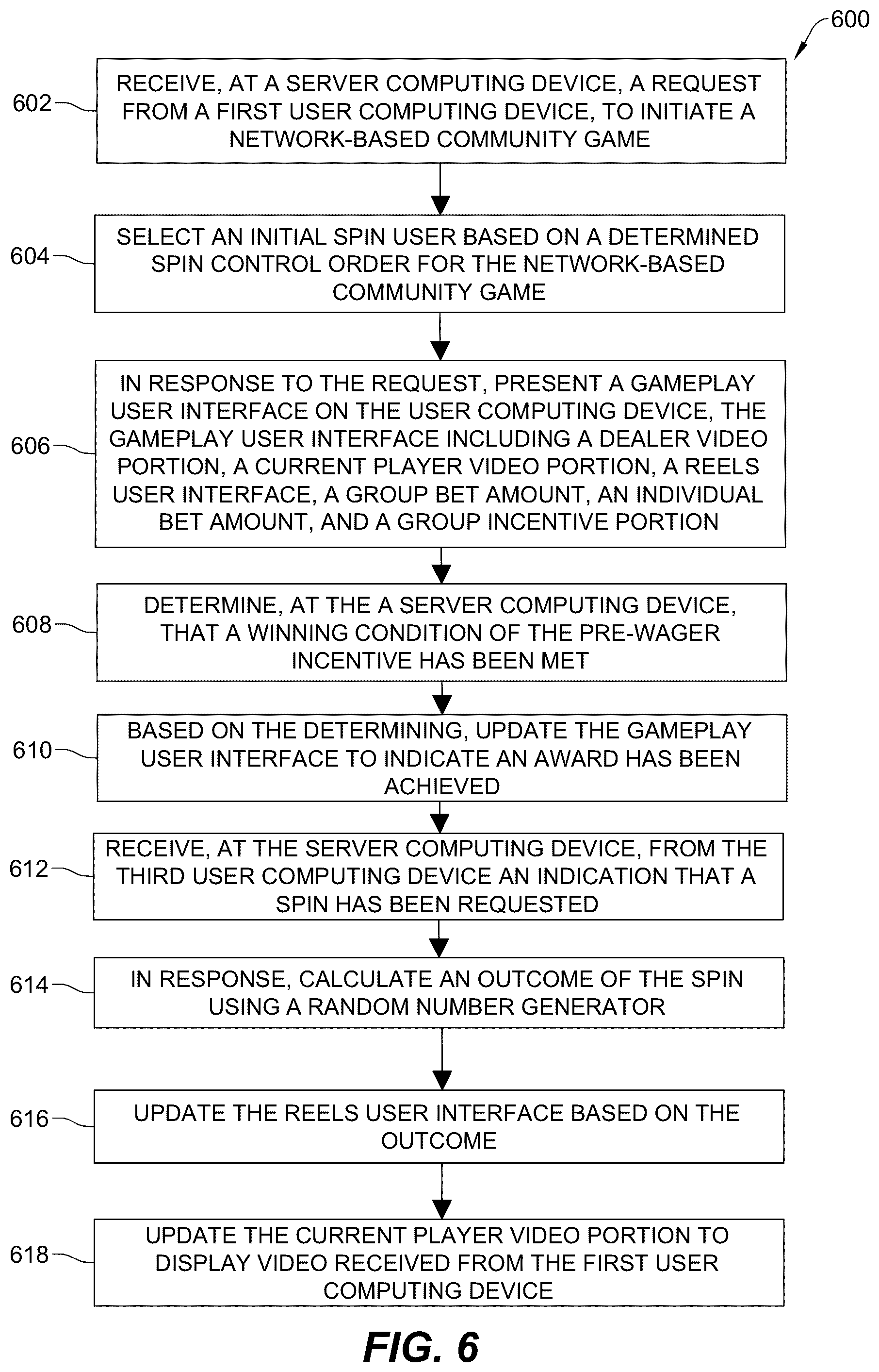 Patent US12437613 Figure 8 – Network-based gameplay interaction system