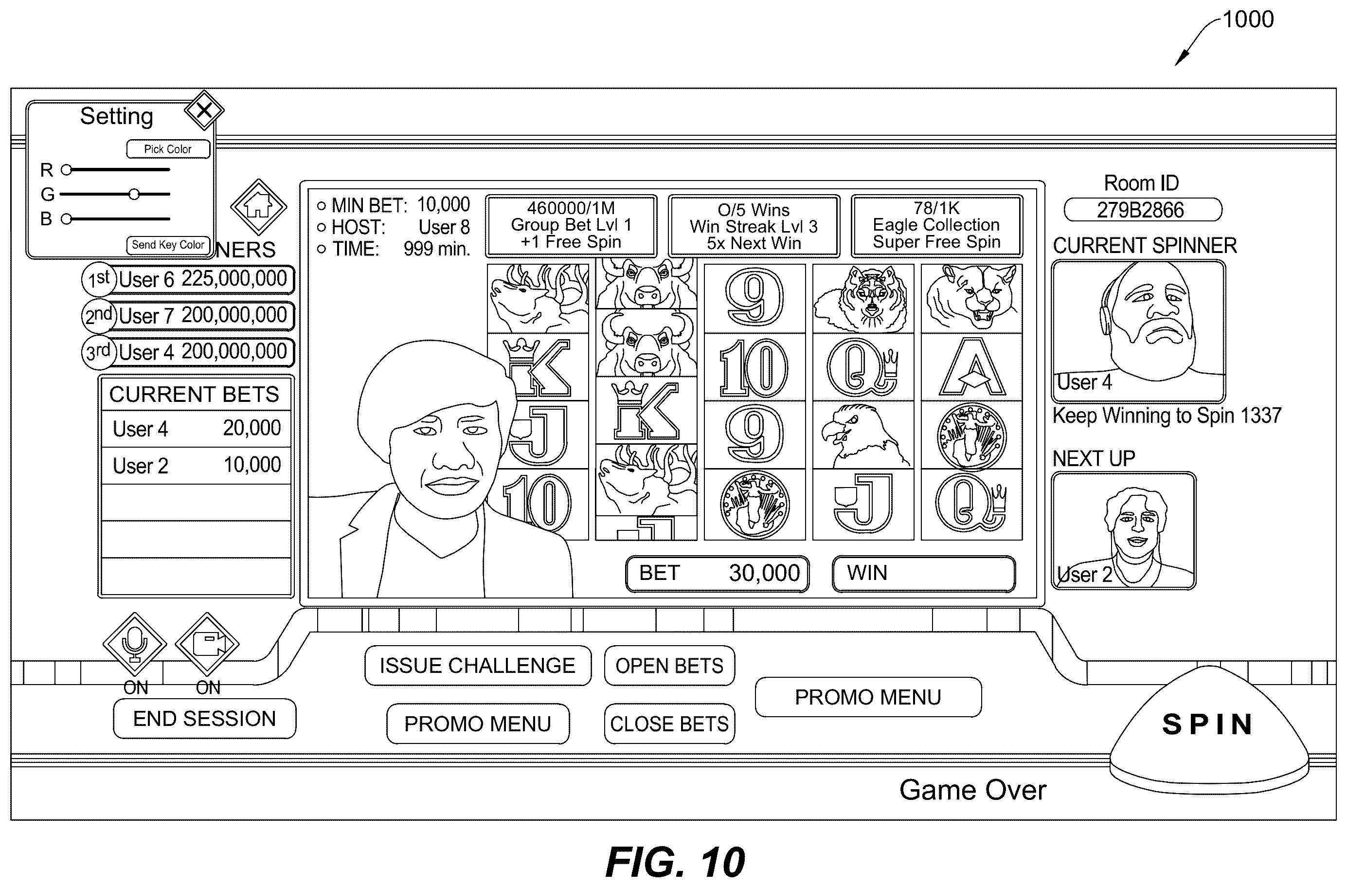 Patent US12437613 Figure 12 – Network-based gameplay interaction system