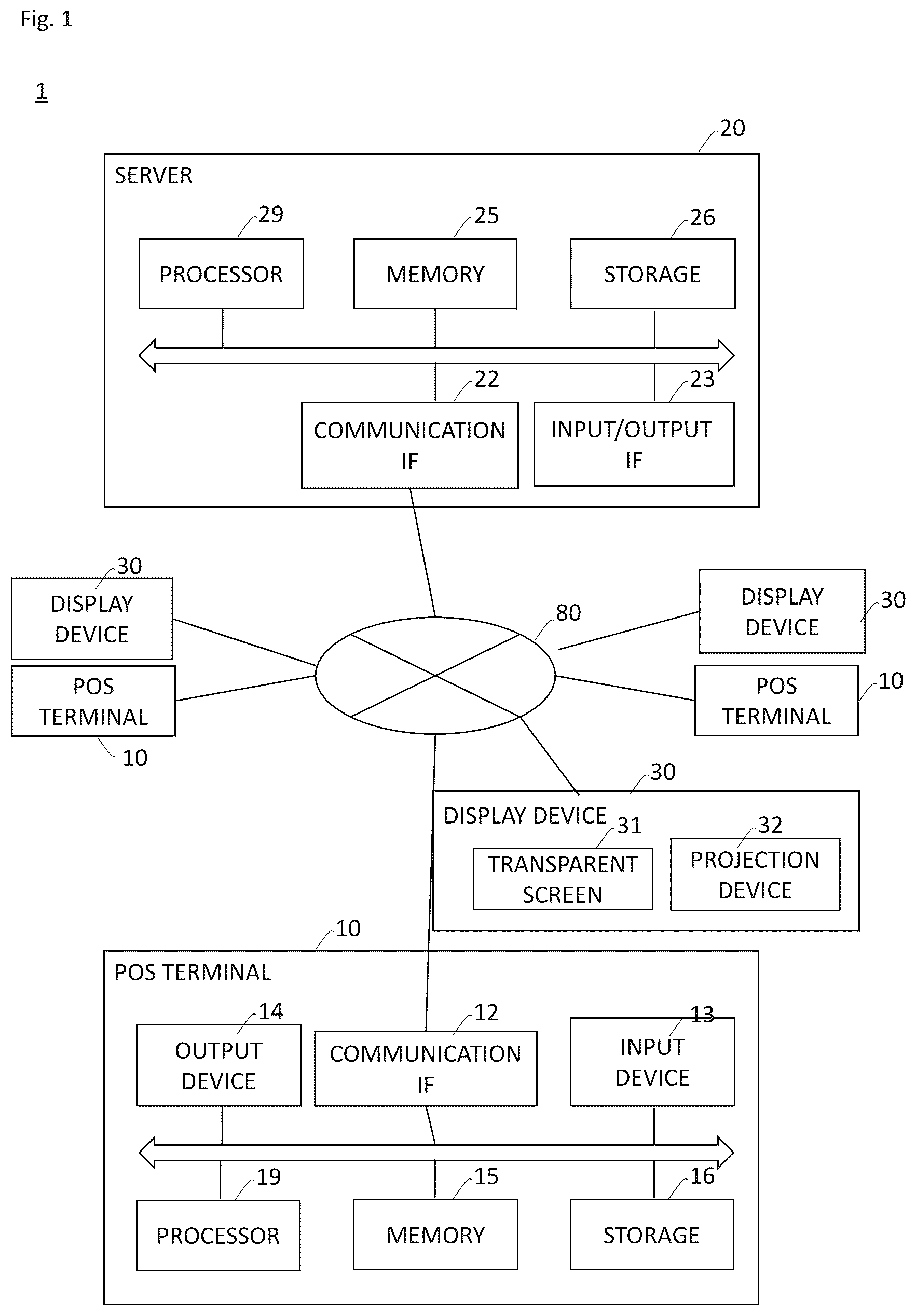 Patent US12437616 Figure 1 – Program, method, information processing device, and system for a transparent display medium
