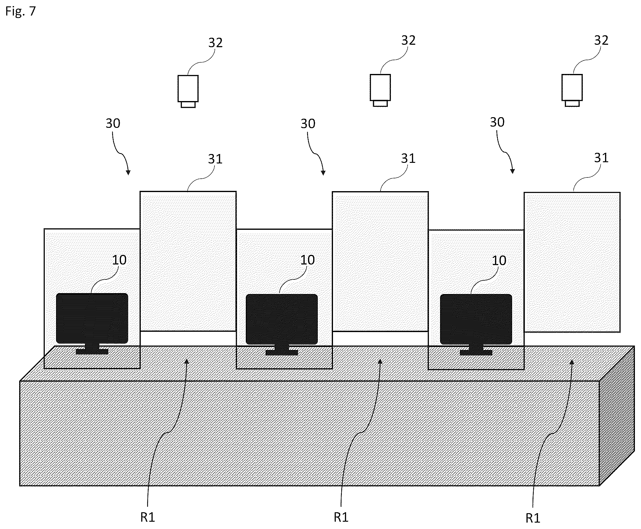 Patent US12437616 Figure 7 – Program, method, information processing device, and system for a transparent display medium