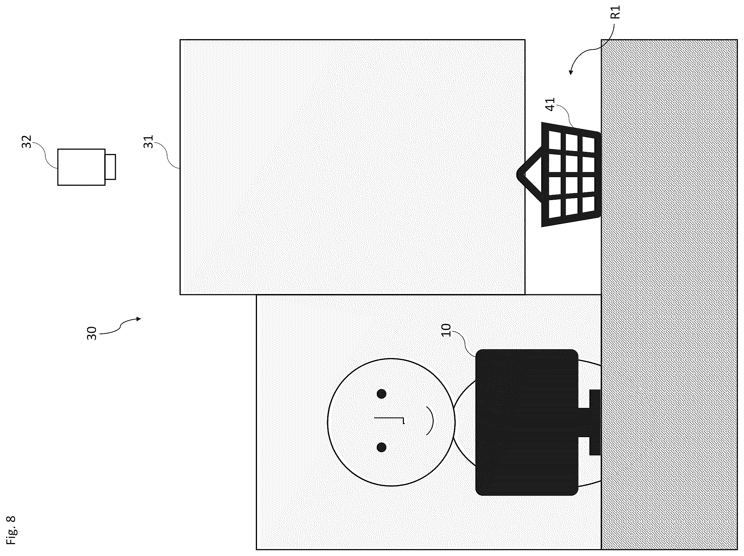 Patent US12437616 Figure 8 – Program, method, information processing device, and system for a transparent display medium