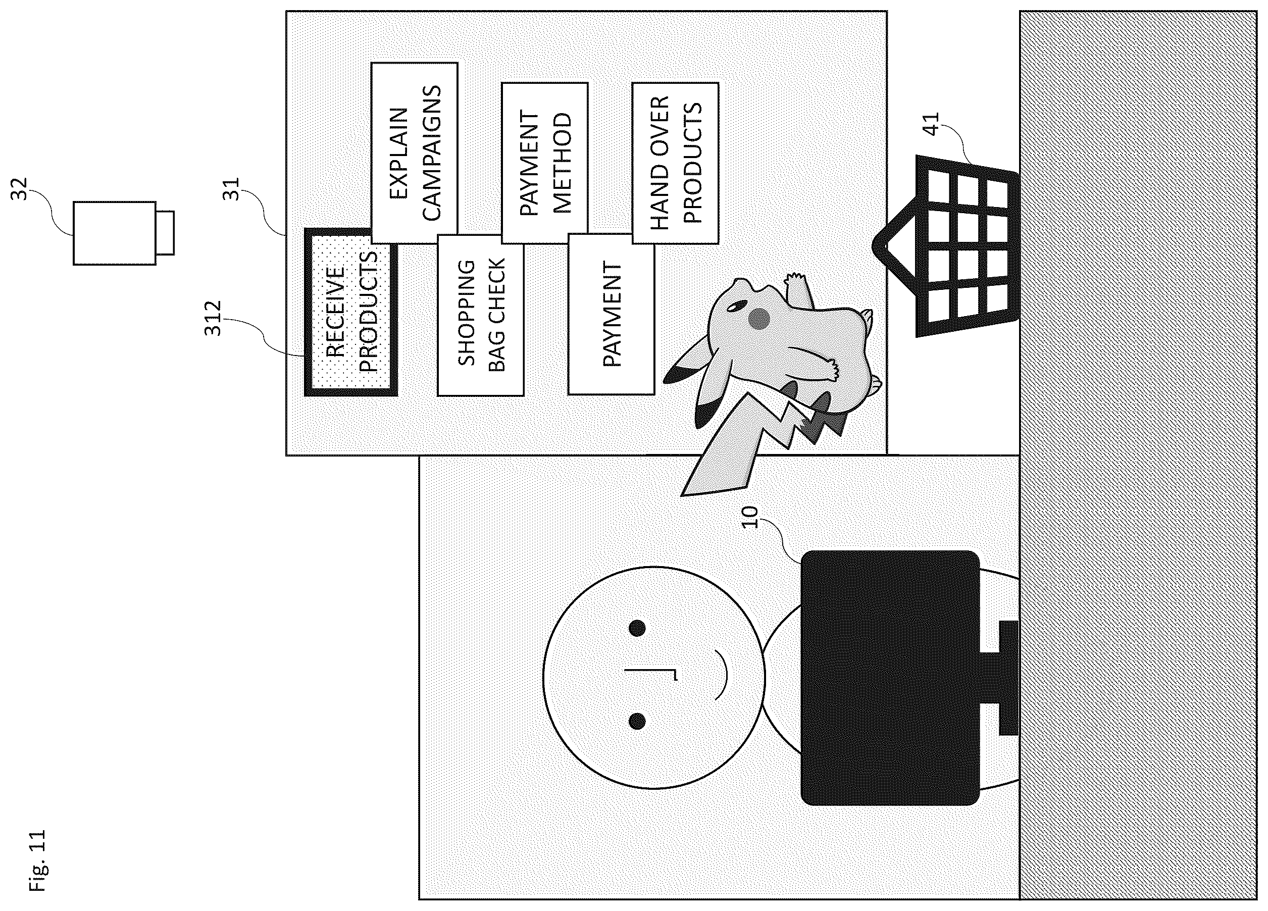 Patent US12437616 Figure 11 – Program, method, information processing device, and system for a transparent display medium
