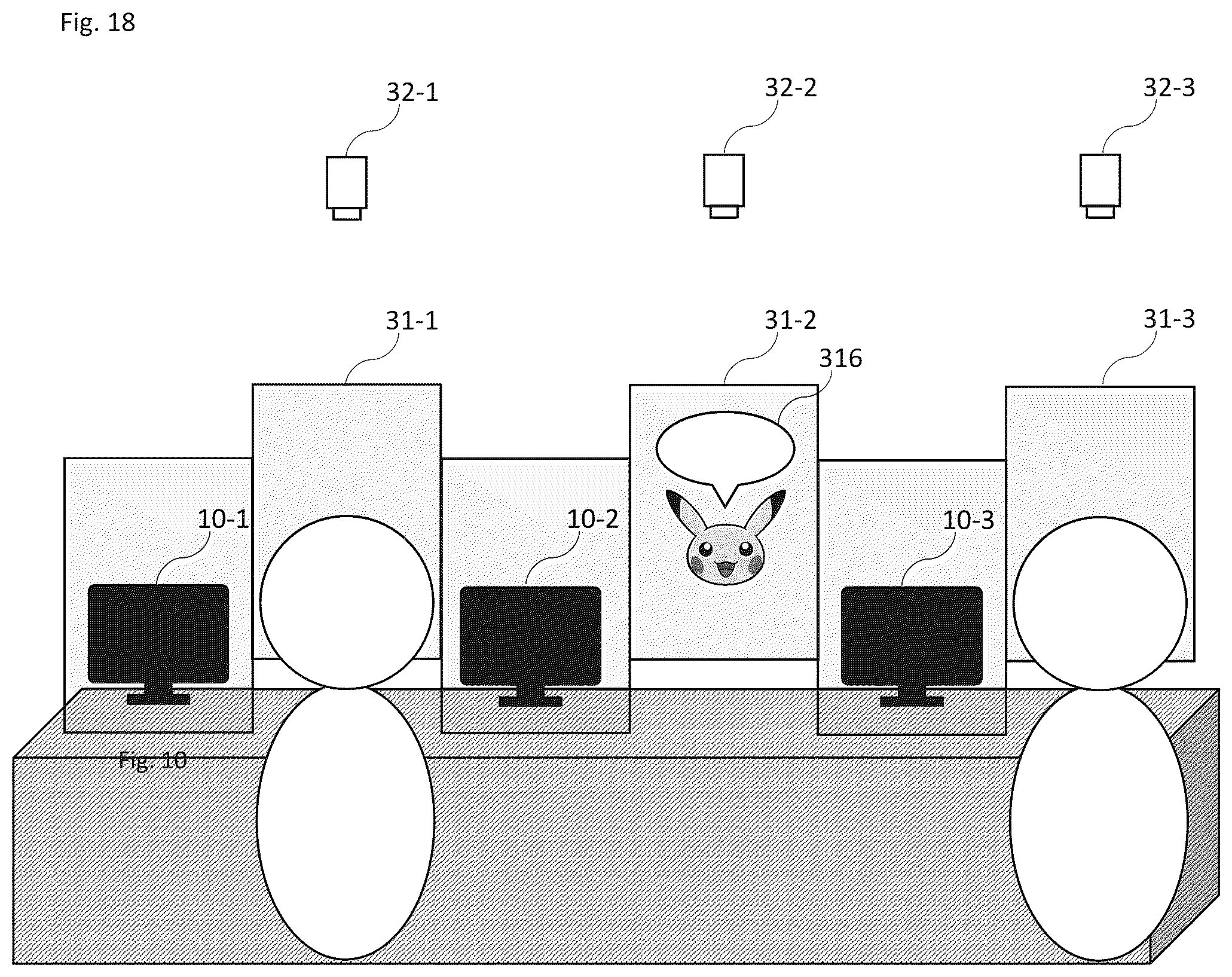 Patent US12437616 Figure 18 – Program, method, information processing device, and system for a transparent display medium