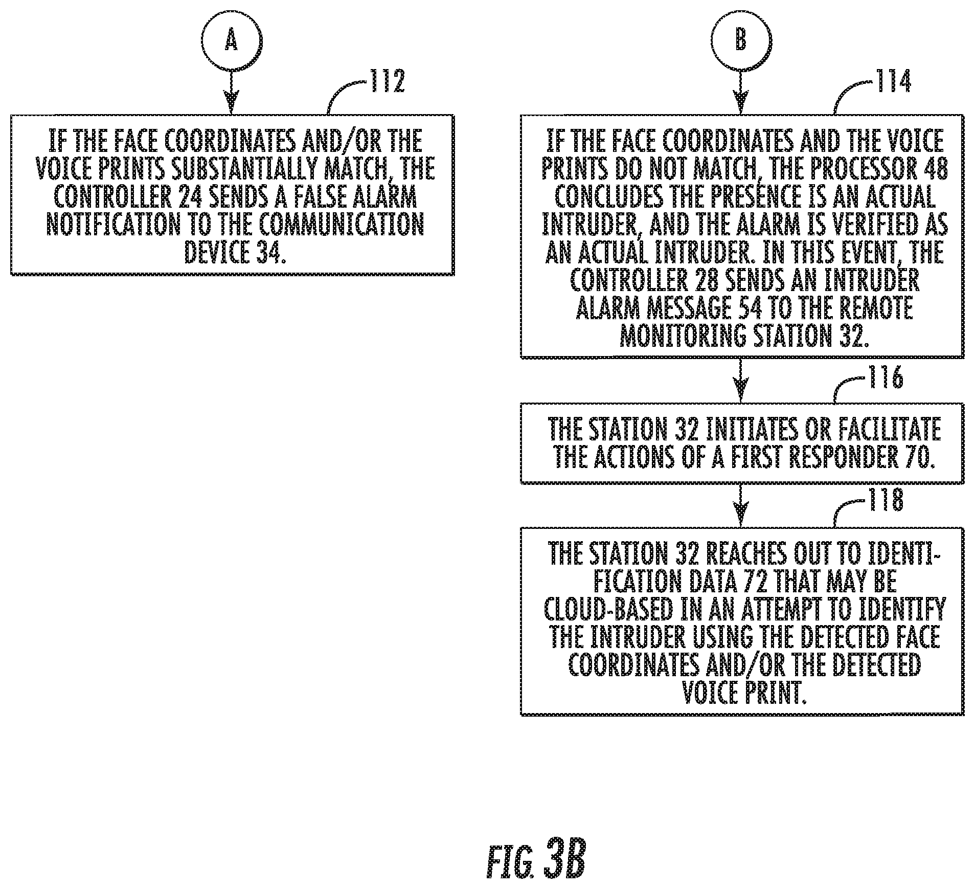Patent US12437631 Figure 4 – Presence alert system with imaging and audio sensors for reducing false alarms