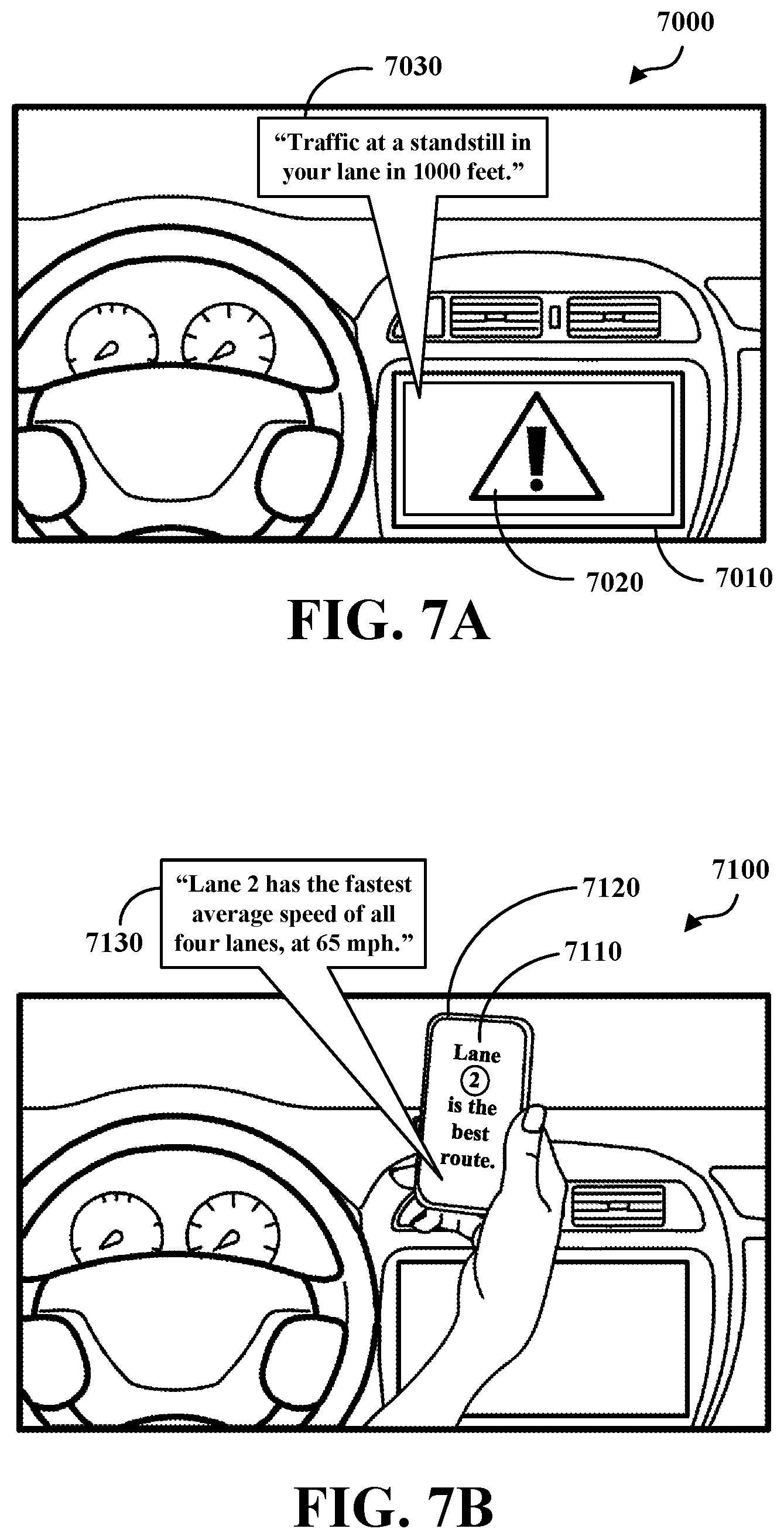 Patent US12437635 Figure 7 – Real-time traffic condition warning system