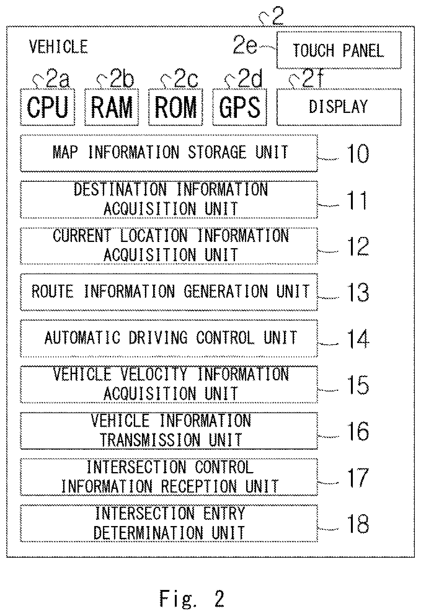 Patent US12437637 Figure 2 – Intersection control system, intersection control method, and computer readable medium