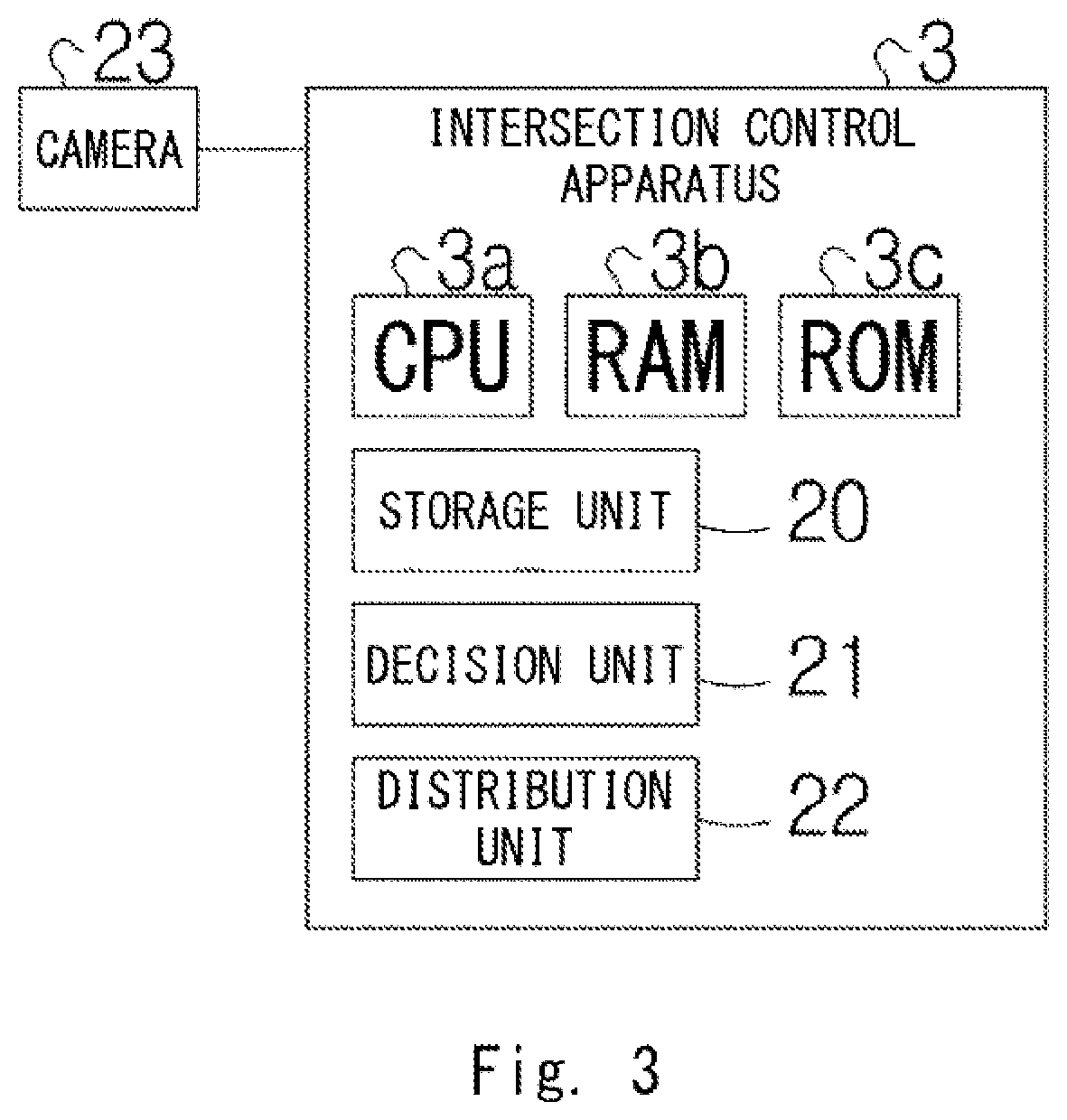 Patent US12437637 Figure 3 – Intersection control system, intersection control method, and computer readable medium