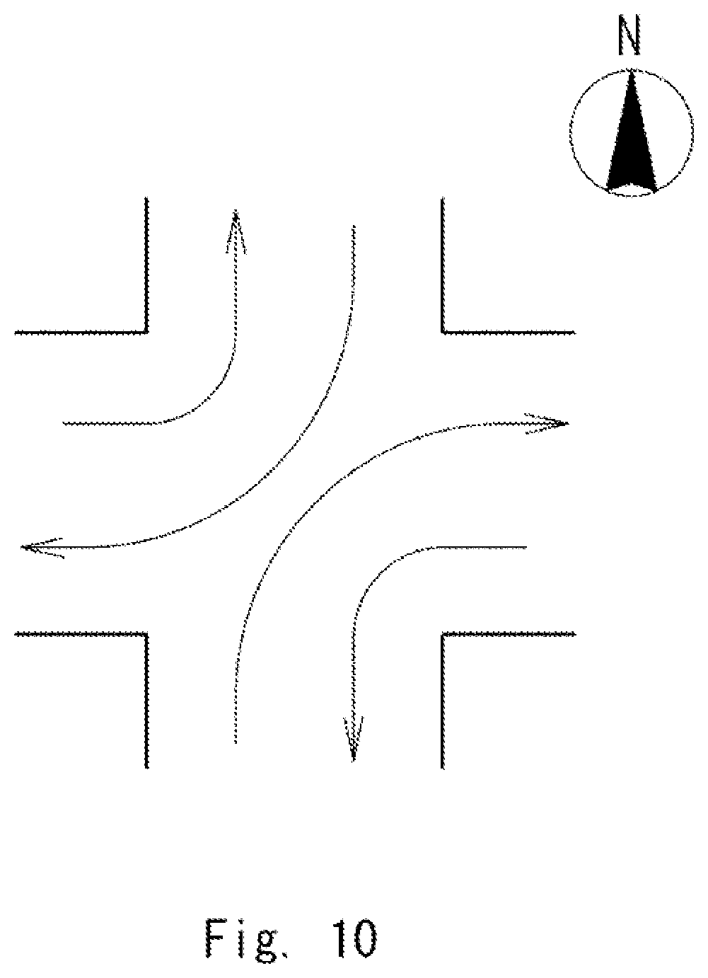 Patent US12437637 Figure 10 – Intersection control system, intersection control method, and computer readable medium