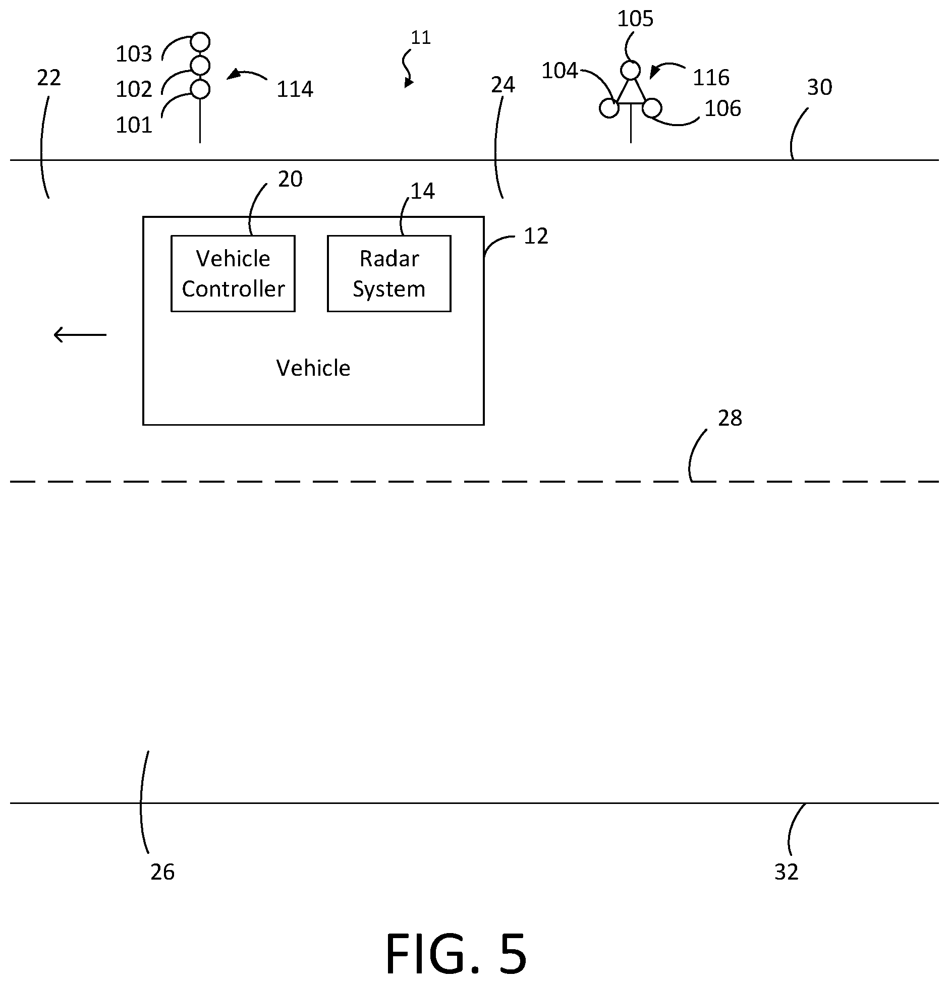 Patent US12437638 Figure 5 – Systems and methods for adjusting vehicle lane
