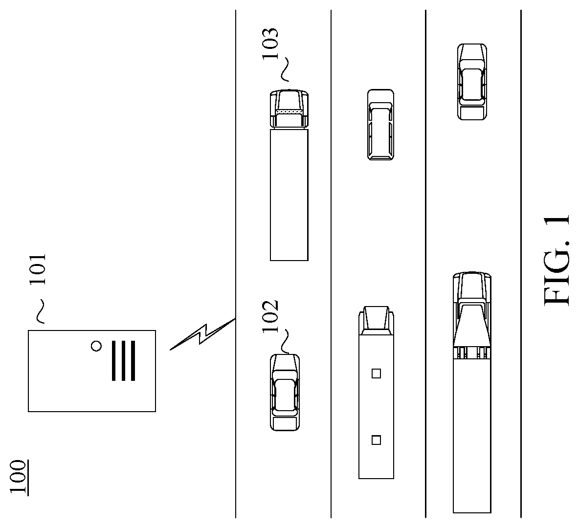 Patent US12437645 — Traffic warning method and apparatus, and computer storage medium — Figure 1