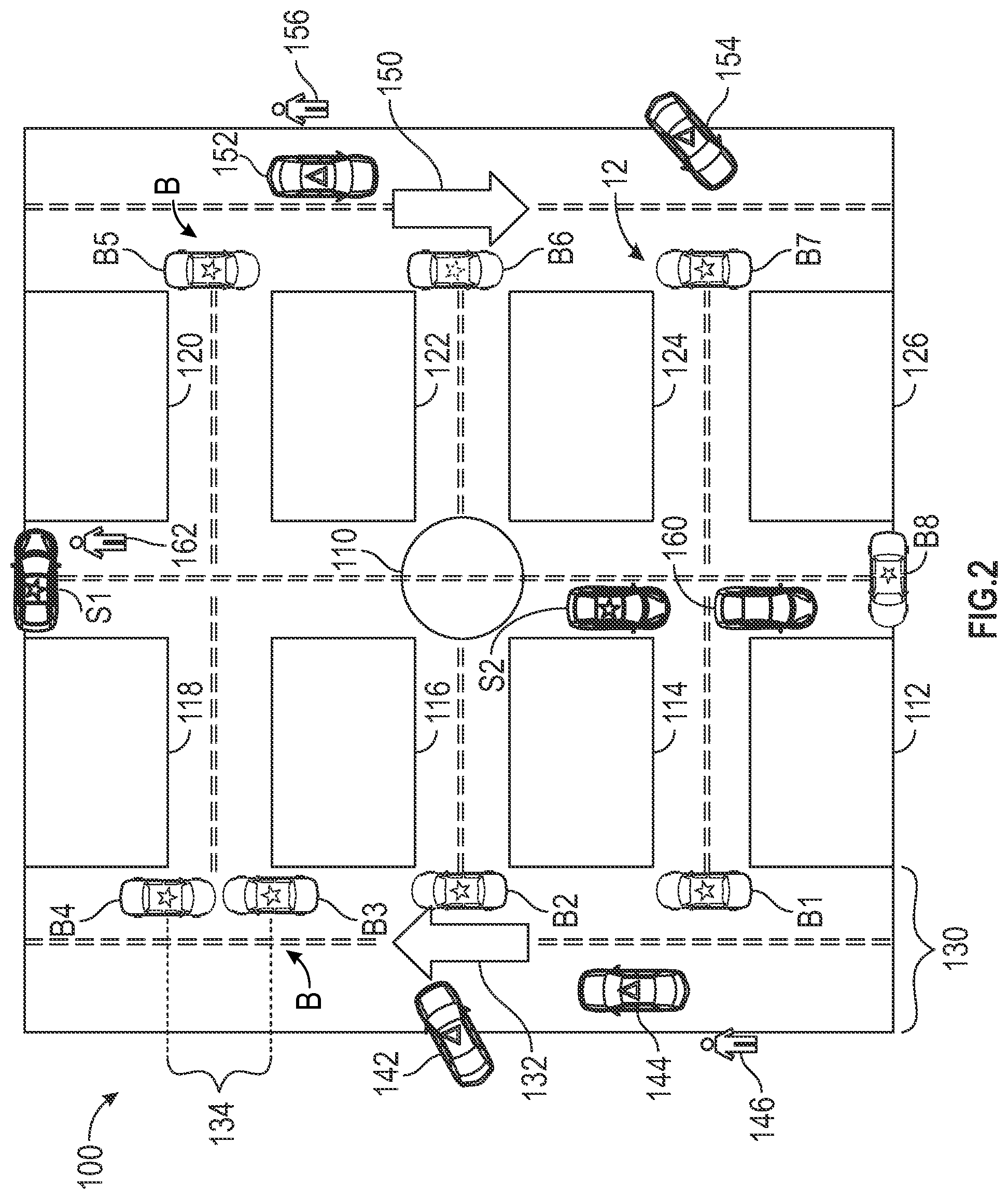 Patent US12437649 Figure 2 – Management of set of vehicles for assistance at an event