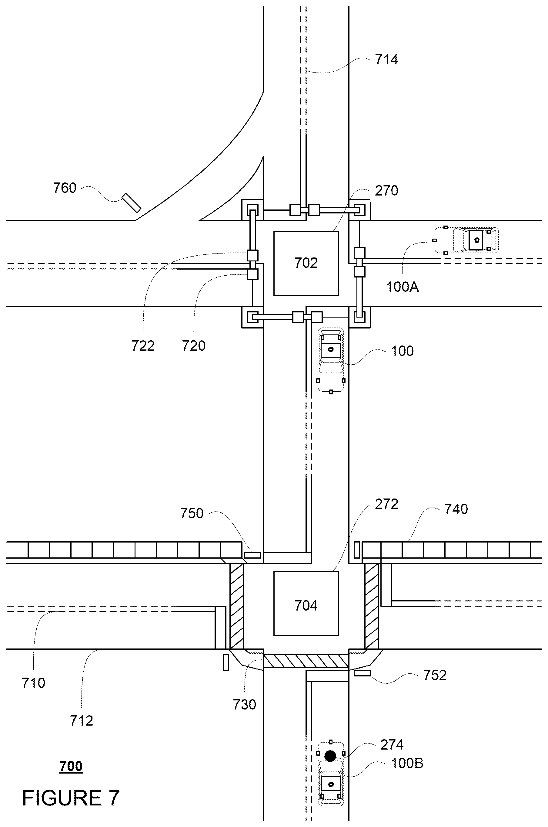 Patent US12437650 Figure 7 – Managing and tracking scouting tasks using autonomous vehicles