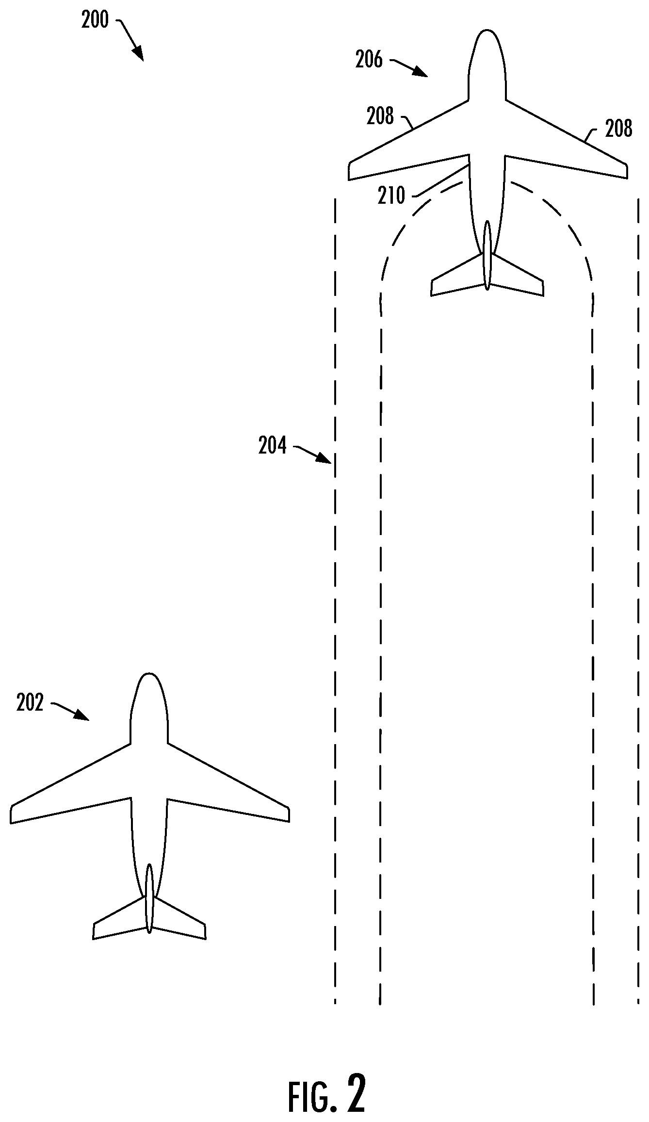 Patent US12437654 Figure 2 – Optimizing a flight of an aircraft with at least one segment of formation flight