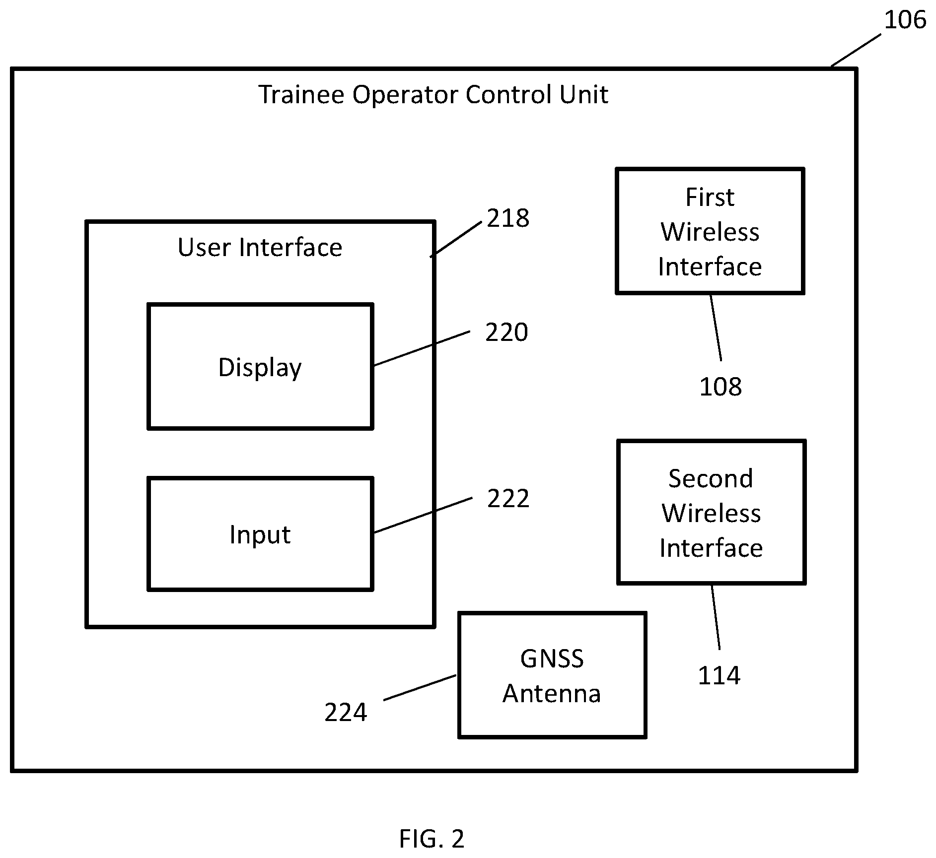 Patent US12437664 Figure 2 – Systems, methods and devices for remote control locomotive training