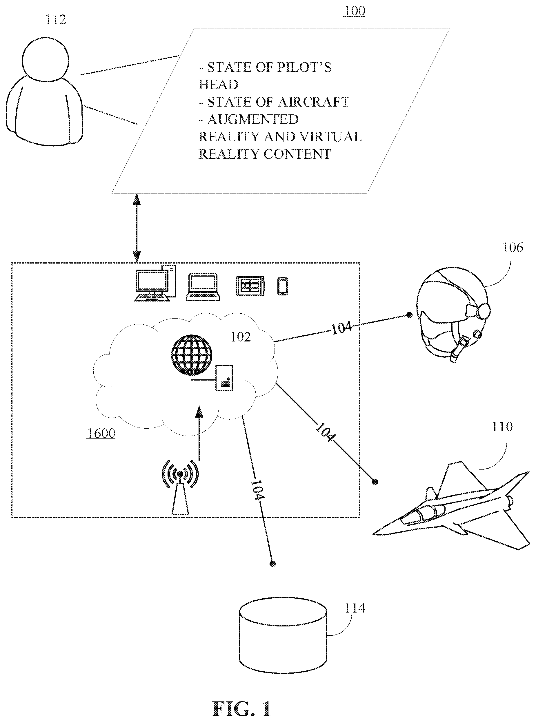 Patent US12437667 — Augmented reality for vehicle operations — Figure 1