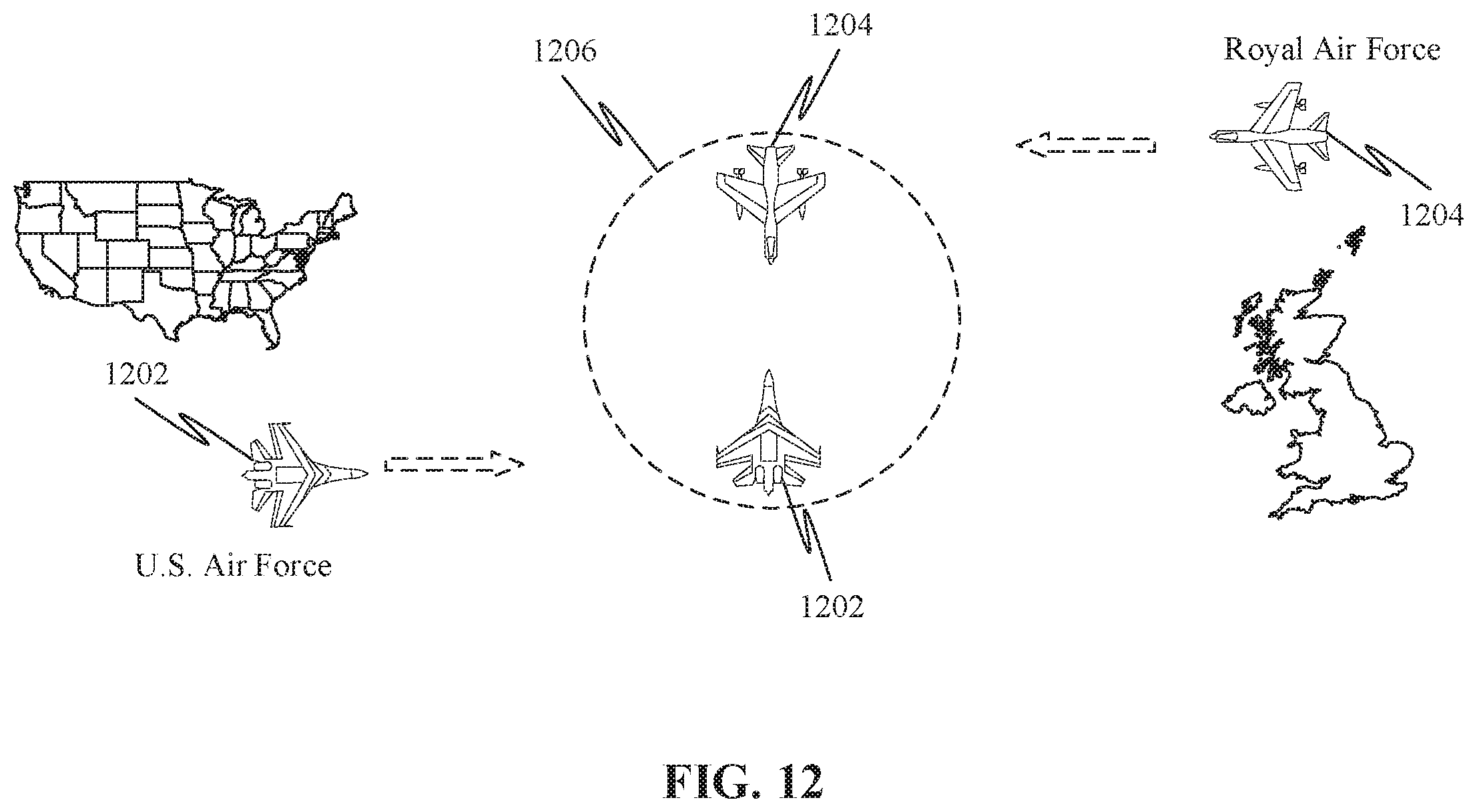 Patent US12437667 Figure 12 – Augmented reality for vehicle operations