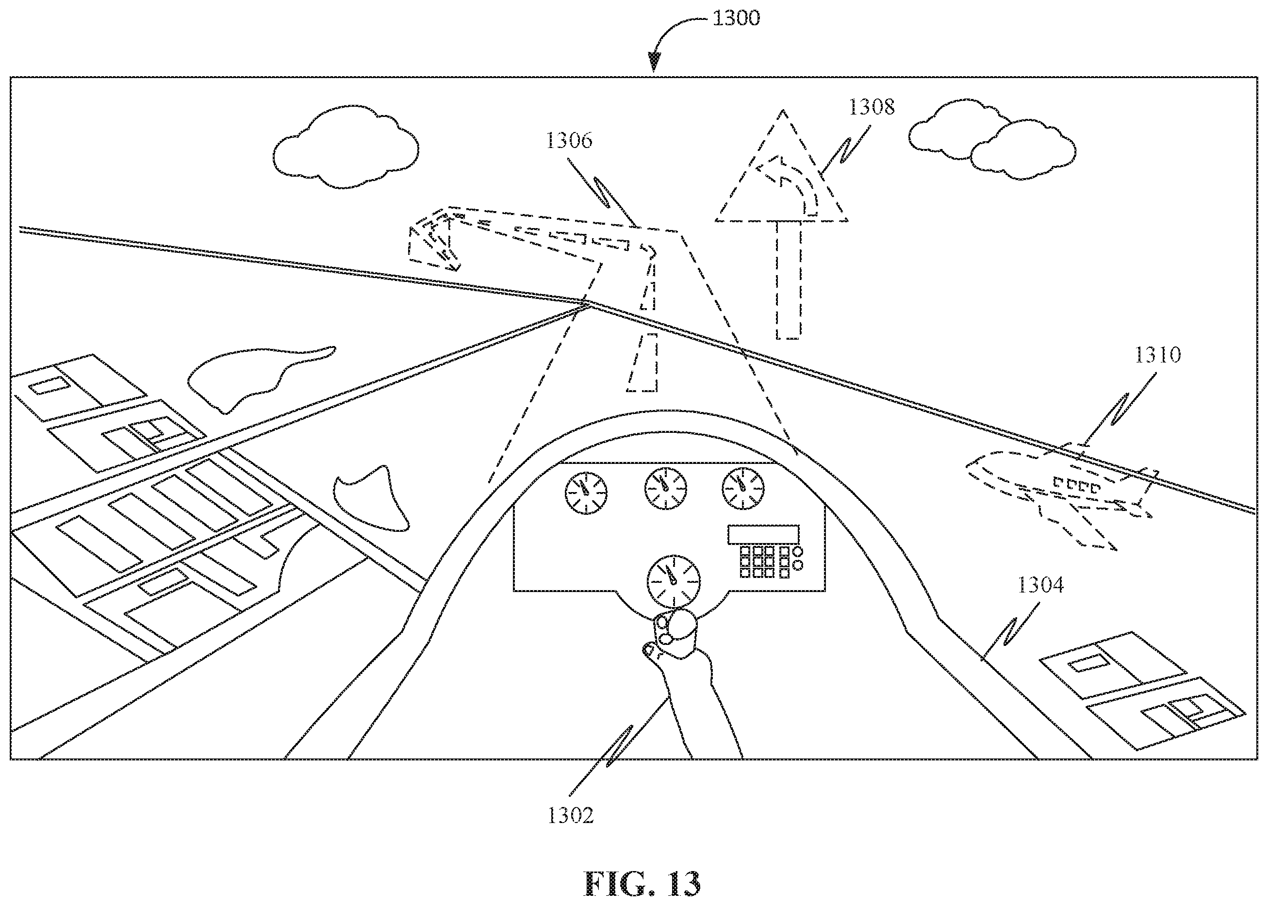 Patent US12437667 Figure 13 – Augmented reality for vehicle operations