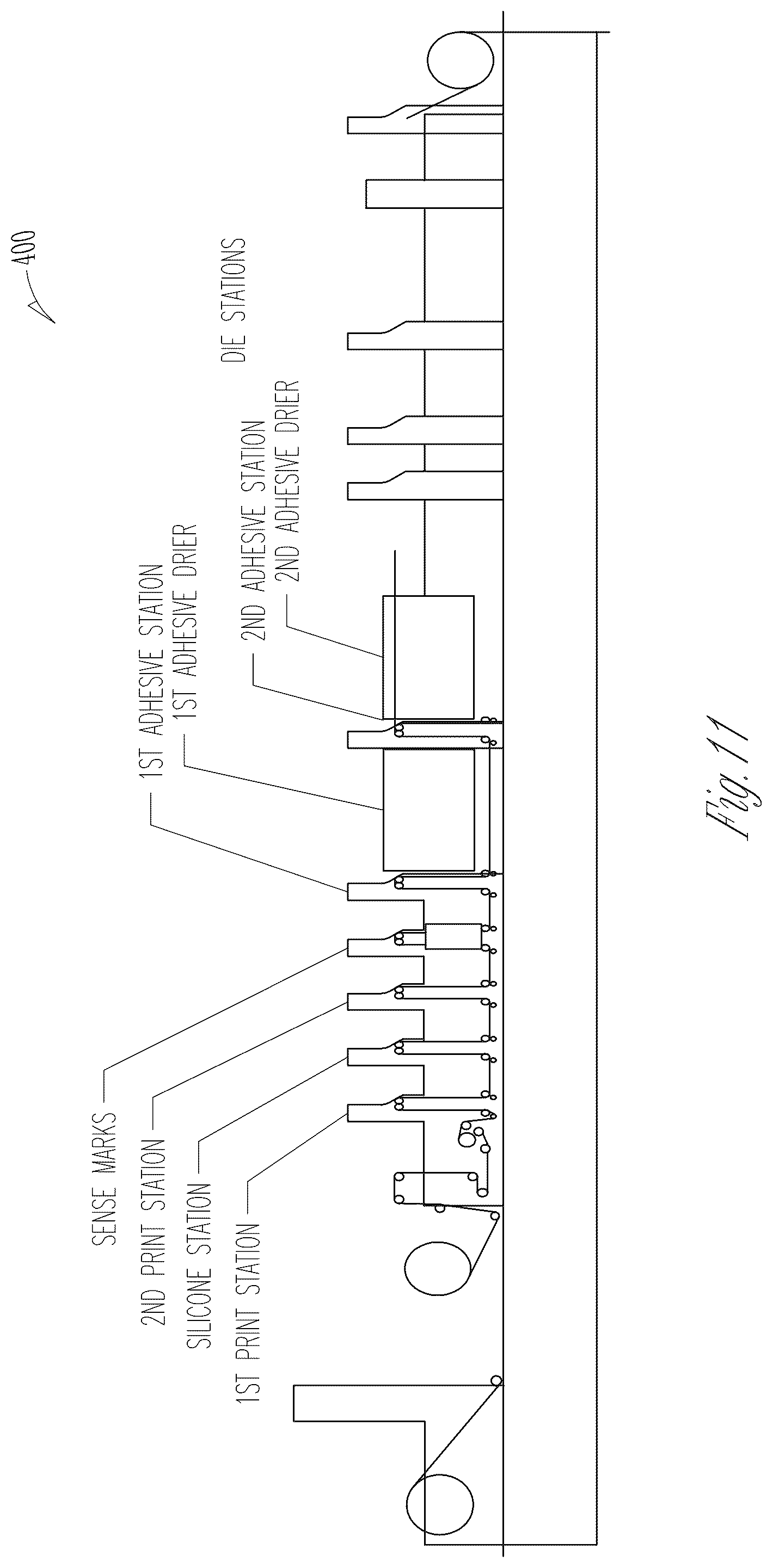 Patent US12437675 Figure 9 – Adhesive label and roll