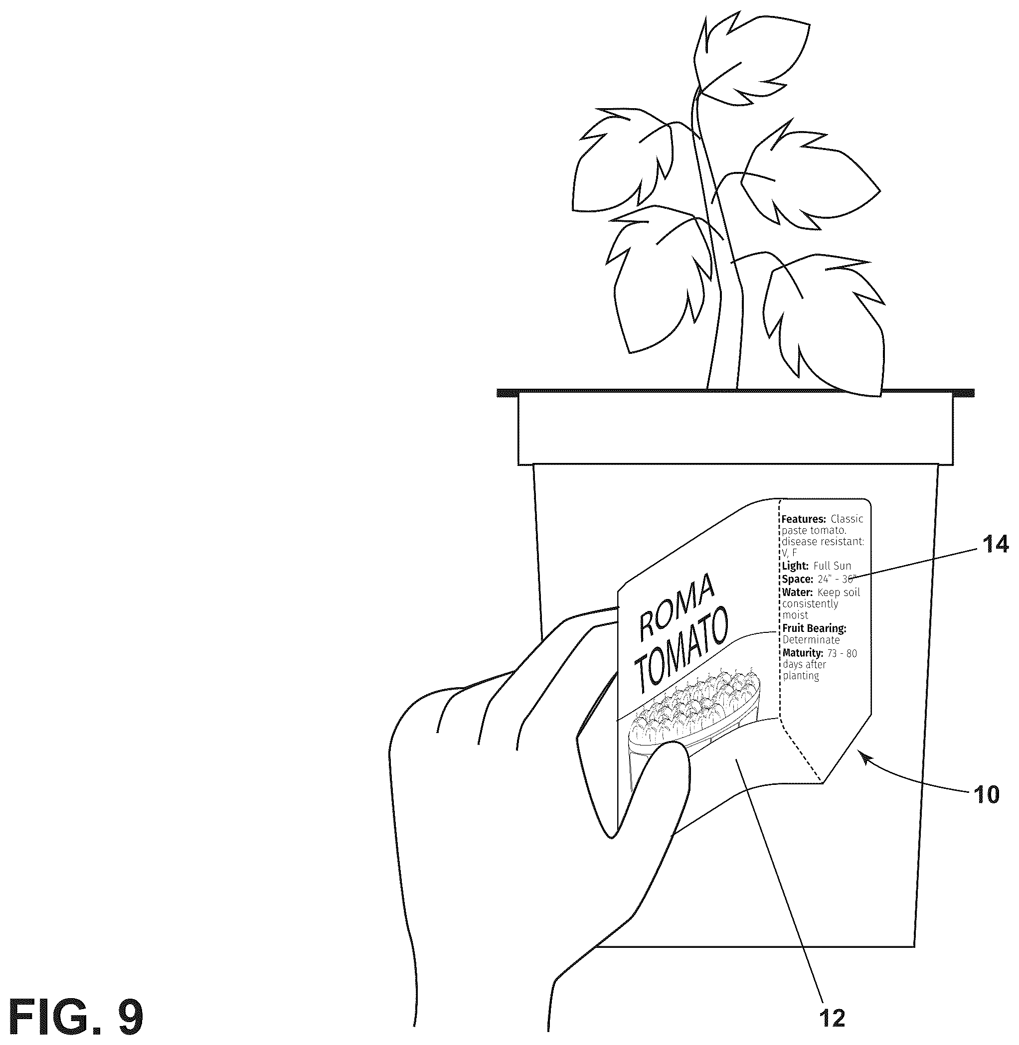 Patent US12437676 Figure 15 – Plant label and tag and methods of making and using