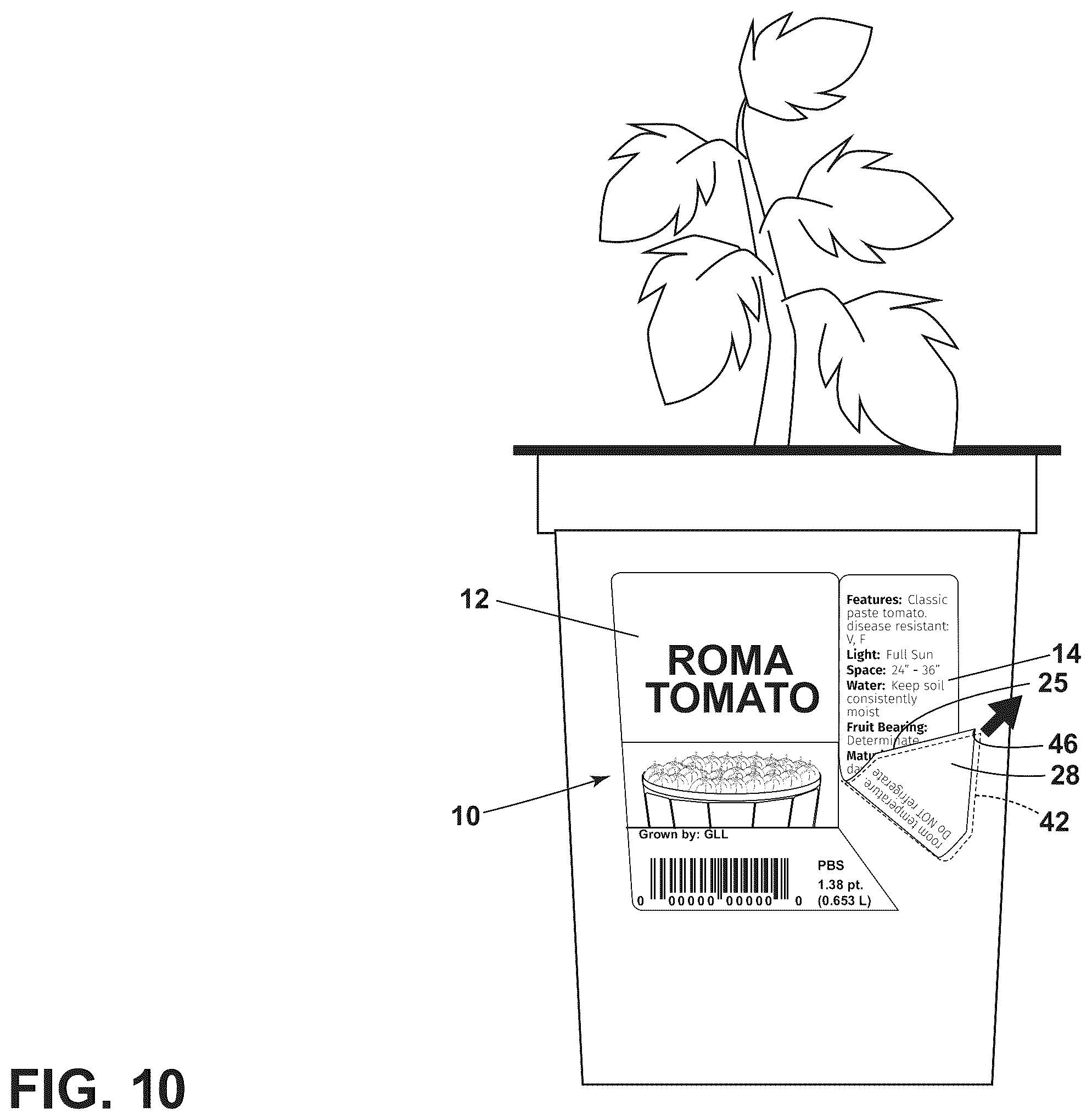 Patent US12437676 Figure 16 – Plant label and tag and methods of making and using