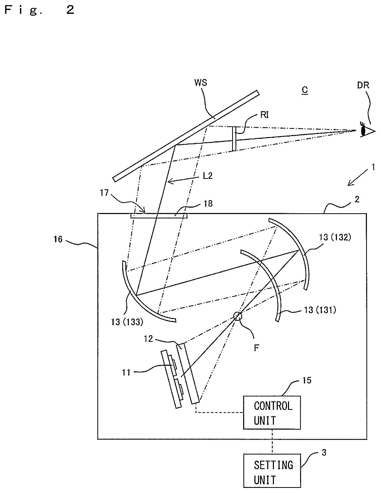 Patent US12437682 Figure 2 – Vehicular display device