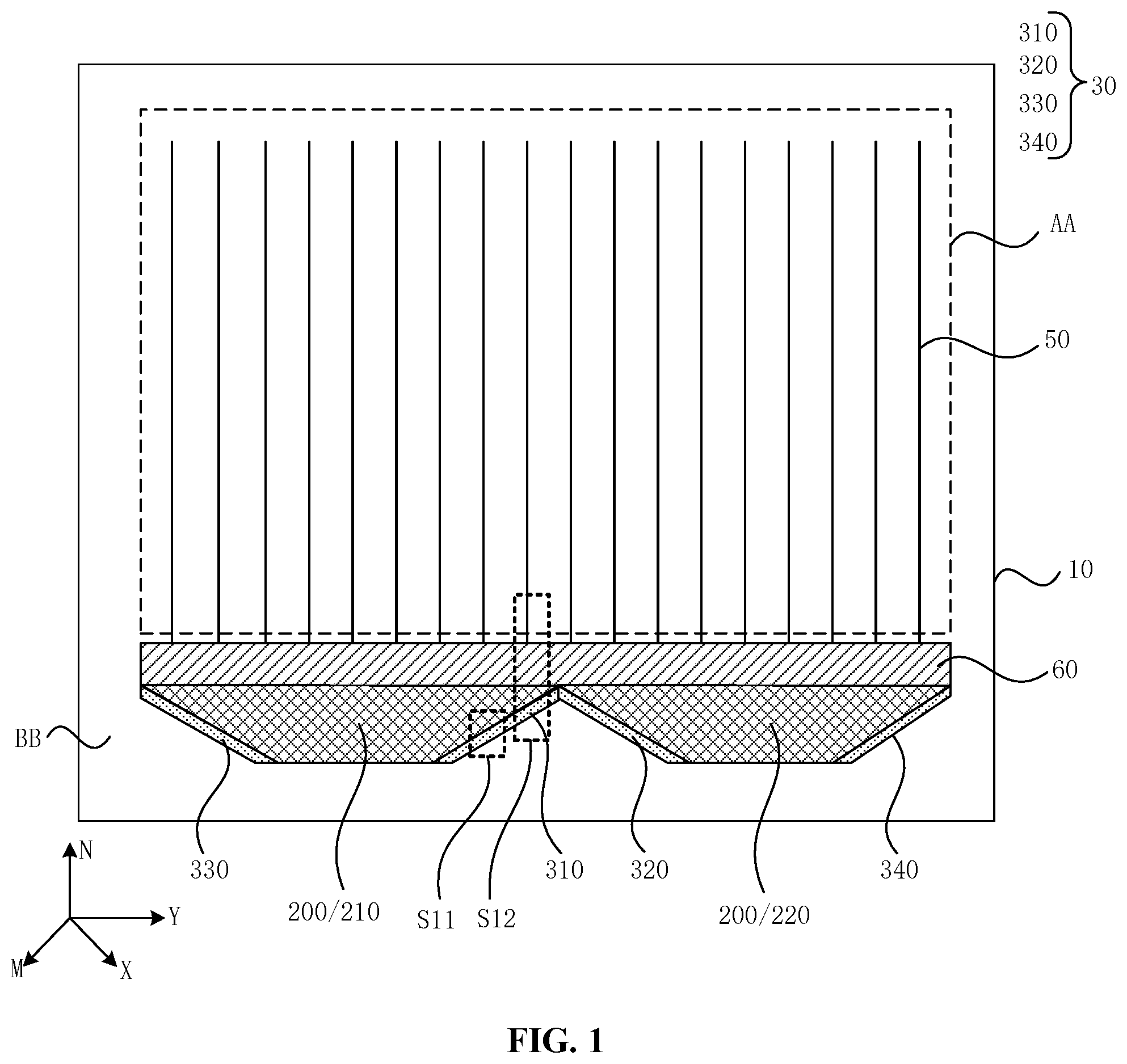 Patent US12437684 Figure 1 – Display panel and display device
