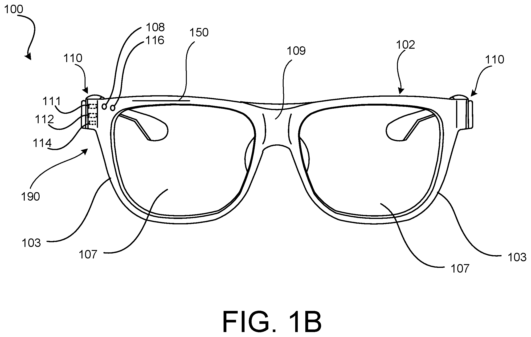Patent US12437687 Figure 2 – Alignment of waveguide and display in smartglasses