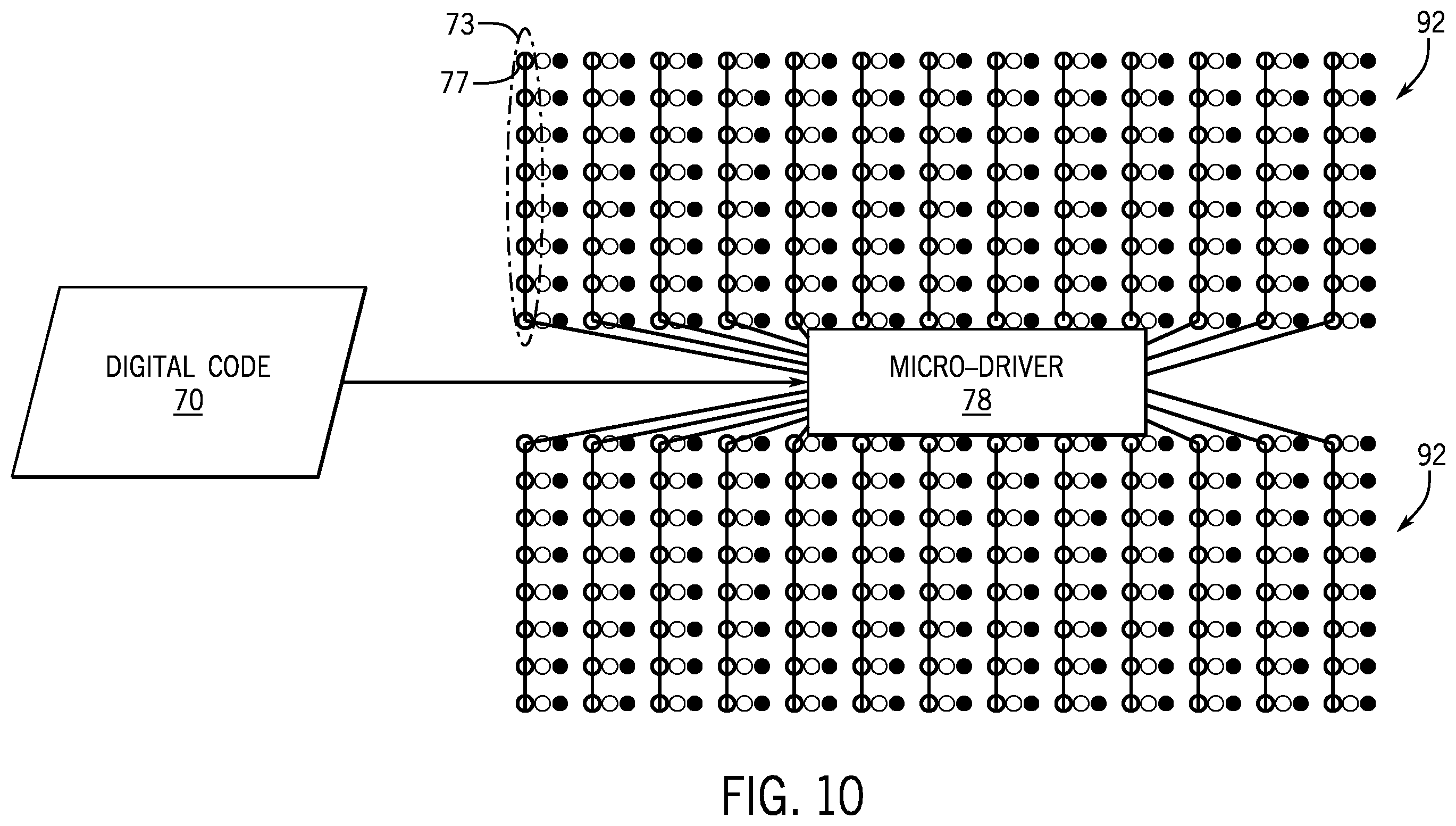 Patent US12437696 Figure 8 – Emission row shuffling for pulsed electronic displays