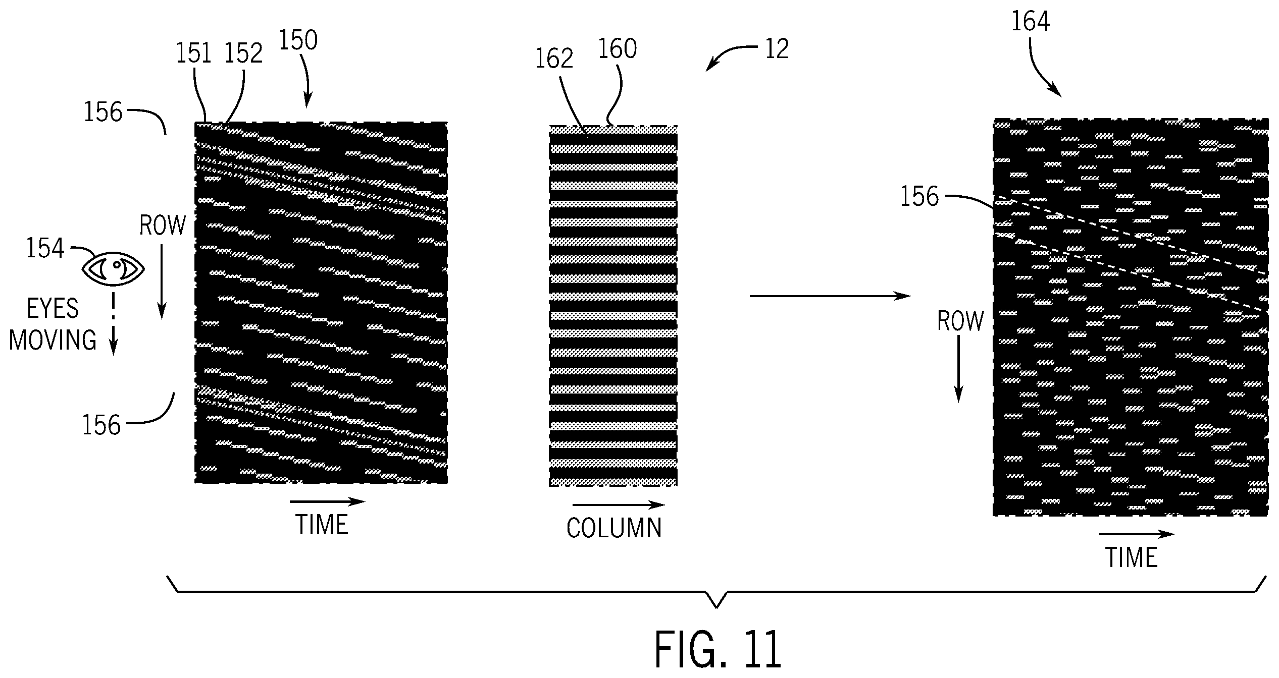 Patent US12437696 Figure 9 – Emission row shuffling for pulsed electronic displays