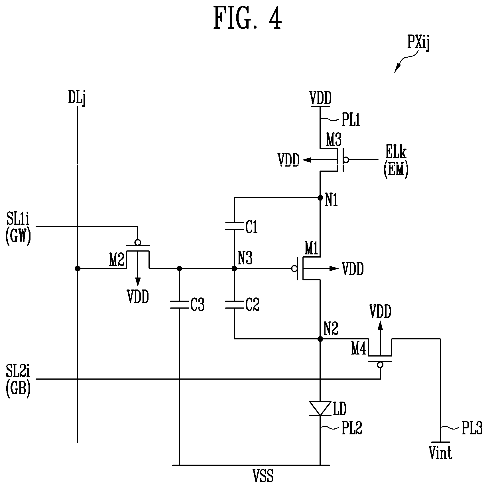 Patent US12437705 Figure 4 – Pixel and display device including the same