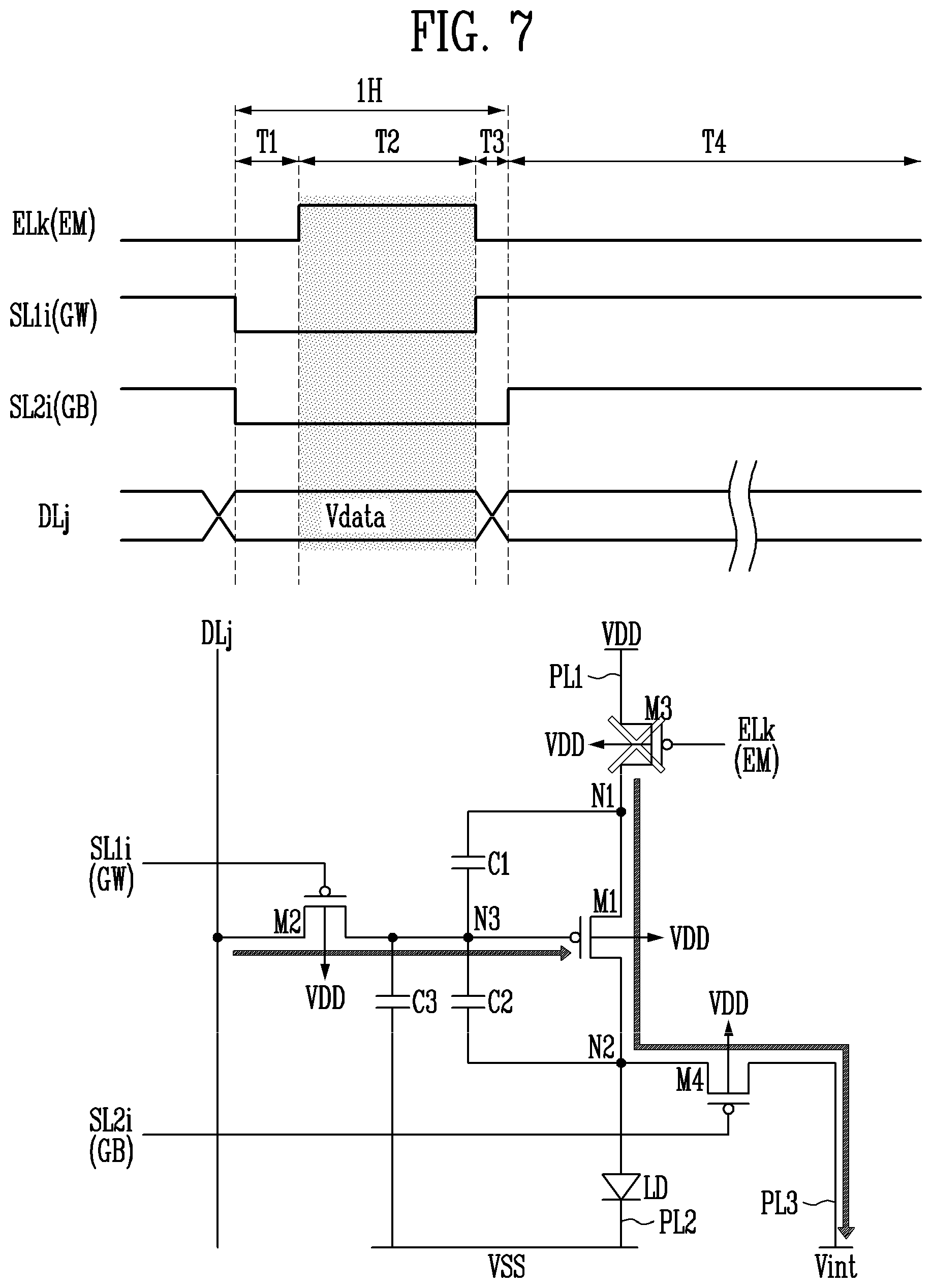 Patent US12437705 Figure 7 – Pixel and display device including the same
