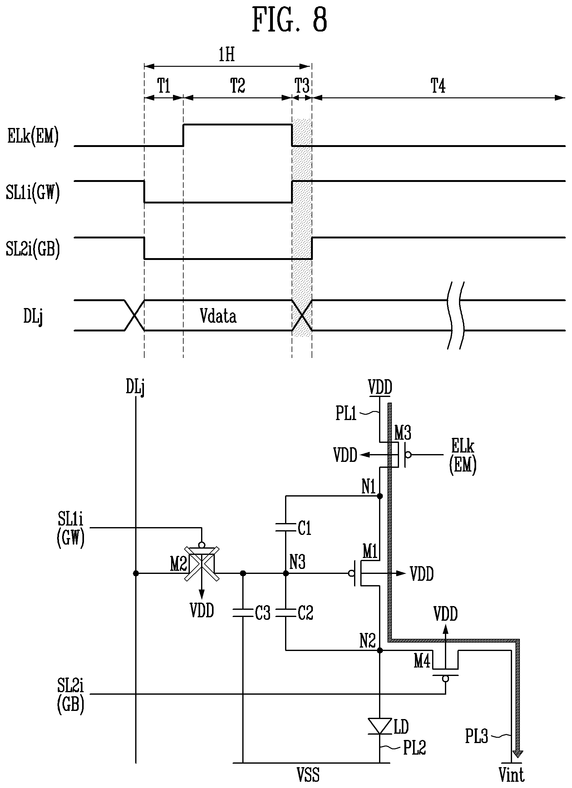 Patent US12437705 Figure 8 – Pixel and display device including the same