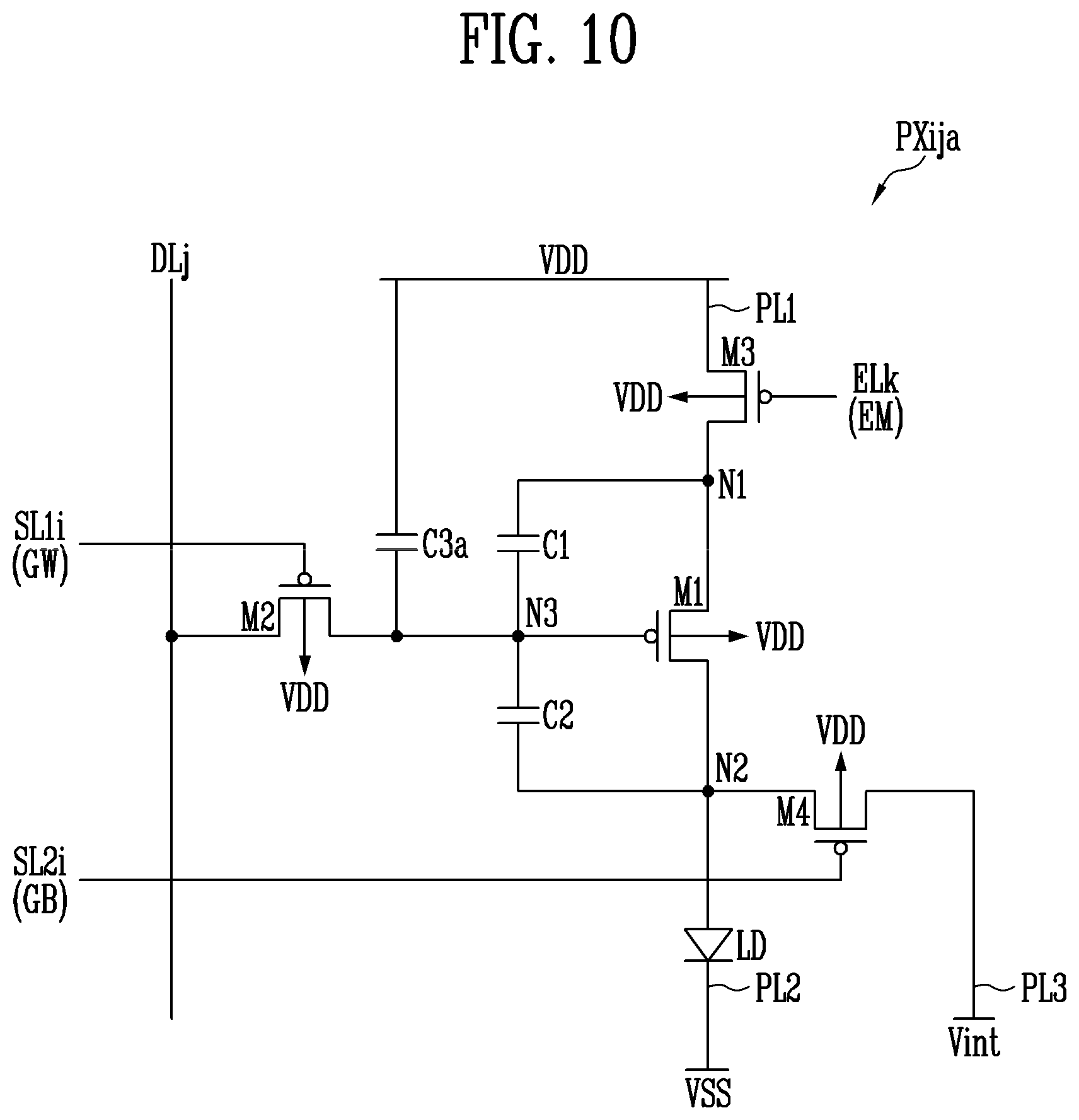 Patent US12437705 Figure 10 – Pixel and display device including the same