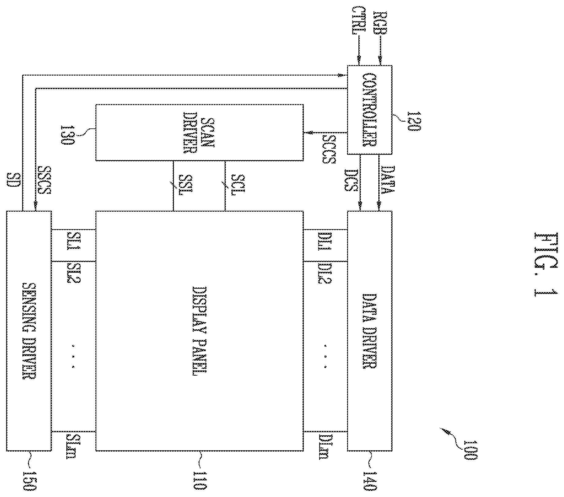 Patent US12437706 Figure 1 – Display device and method for monitoring operation of pixels
