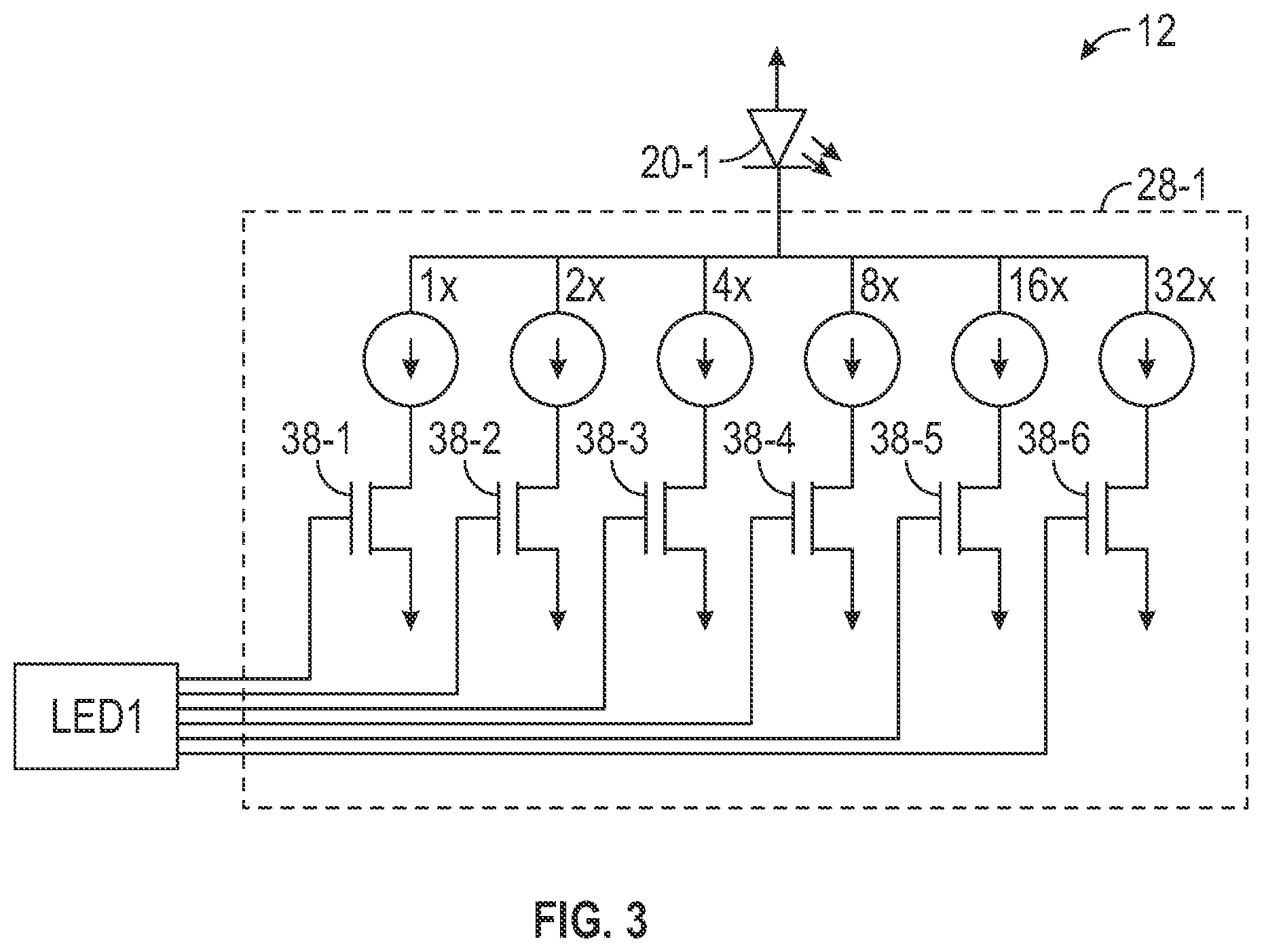 Patent US12437707 Figure 3 – Pseudo-exponential encoding for light-emitting devices and related methods