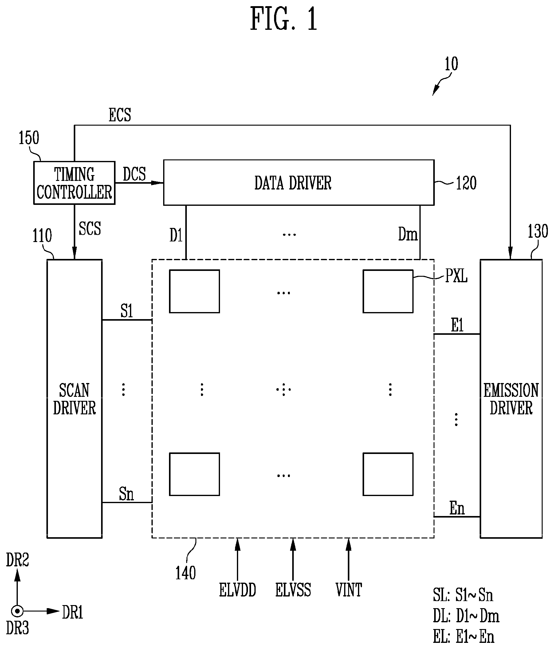 Patent US12437710 — Display device having pixel circuit layer with transistors on different layers — Figure 1