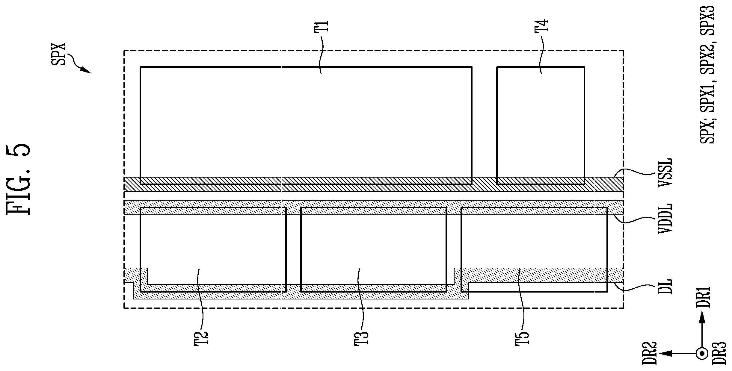 Patent US12437710 Figure 5 – Display device having pixel circuit layer with transistors on different layers