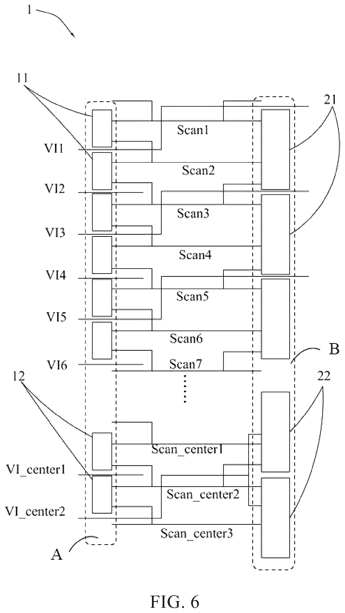 Patent US12437713 Figure 6 – Display panel and display device eliminating split-screen phenomenon between display regions with different light transmittance rates