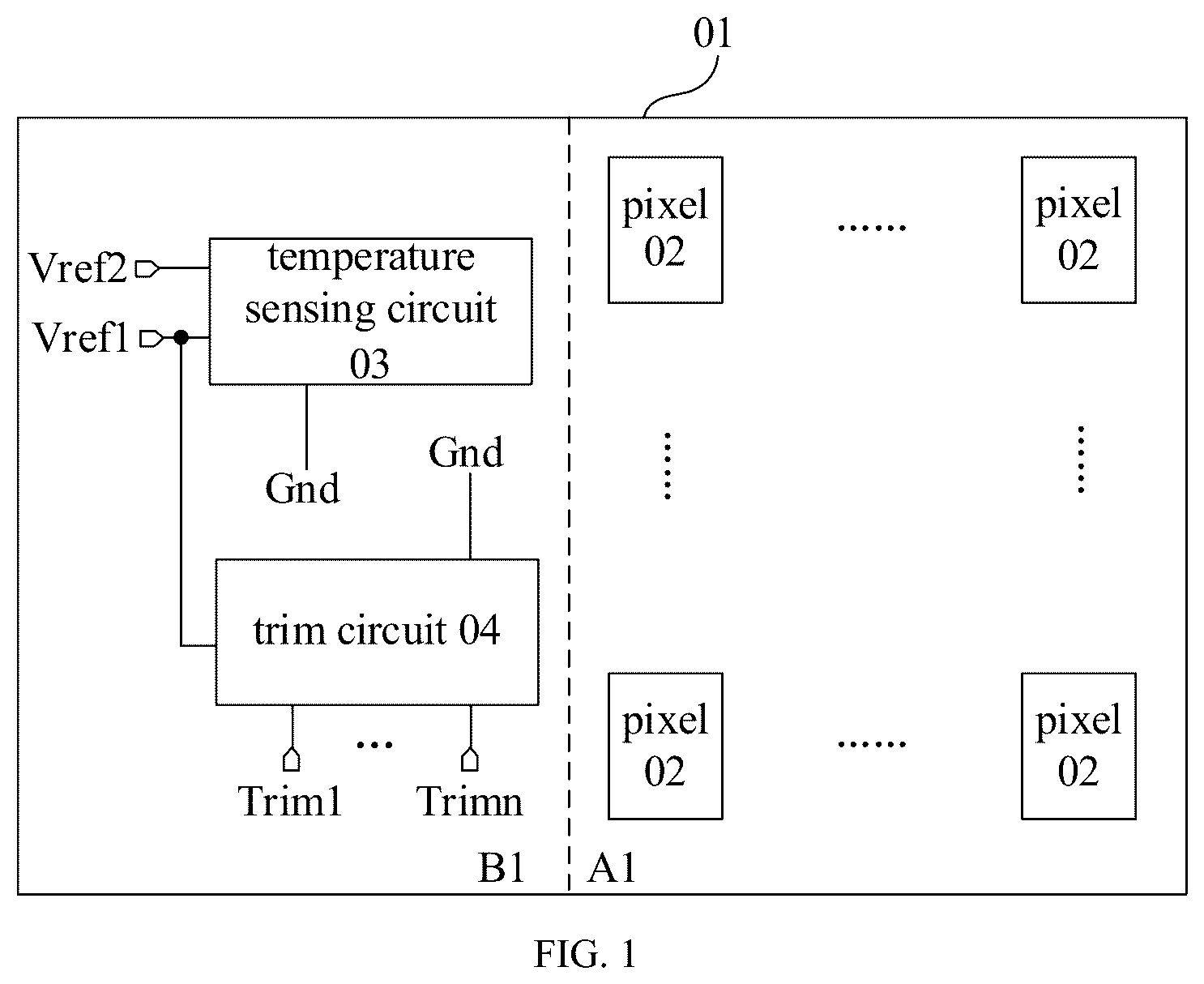 Patent US12437714 Figure 1 – Display panel, display device, and method for compensating signal