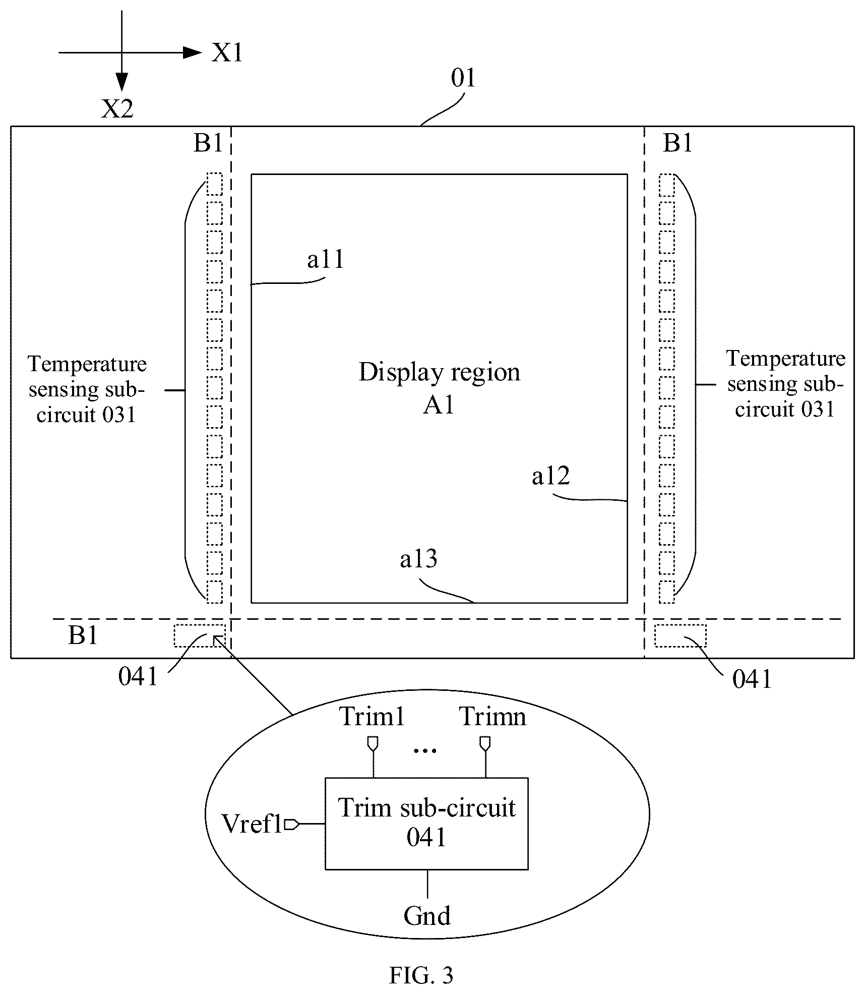 Patent US12437714 Figure 3 – Display panel, display device, and method for compensating signal