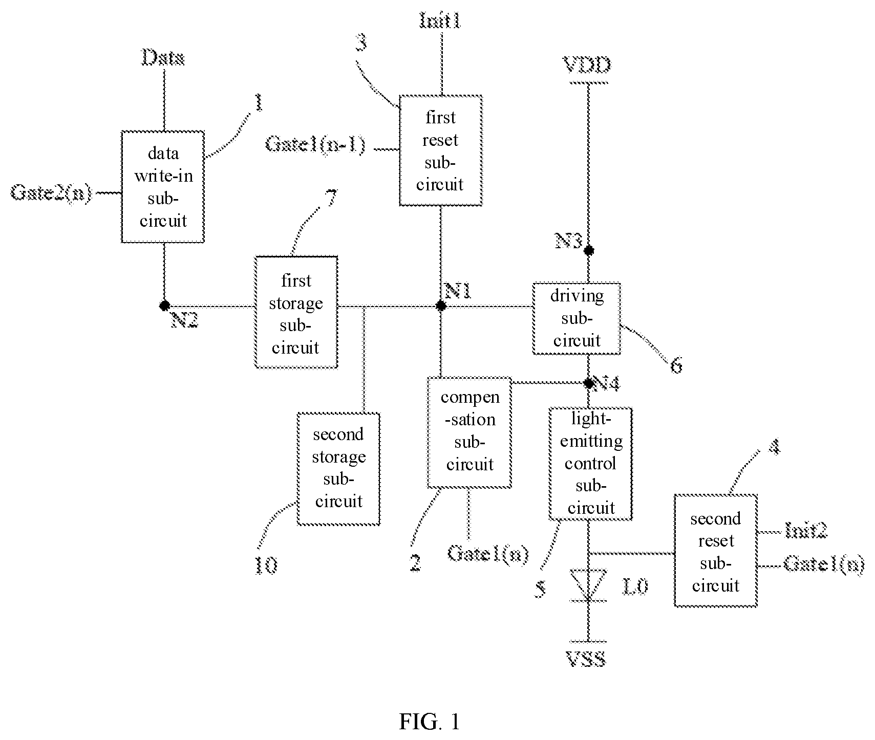 Patent US12437715 Figure 1 – Display apparatus, pixel circuit, and method for driving pixel circuit