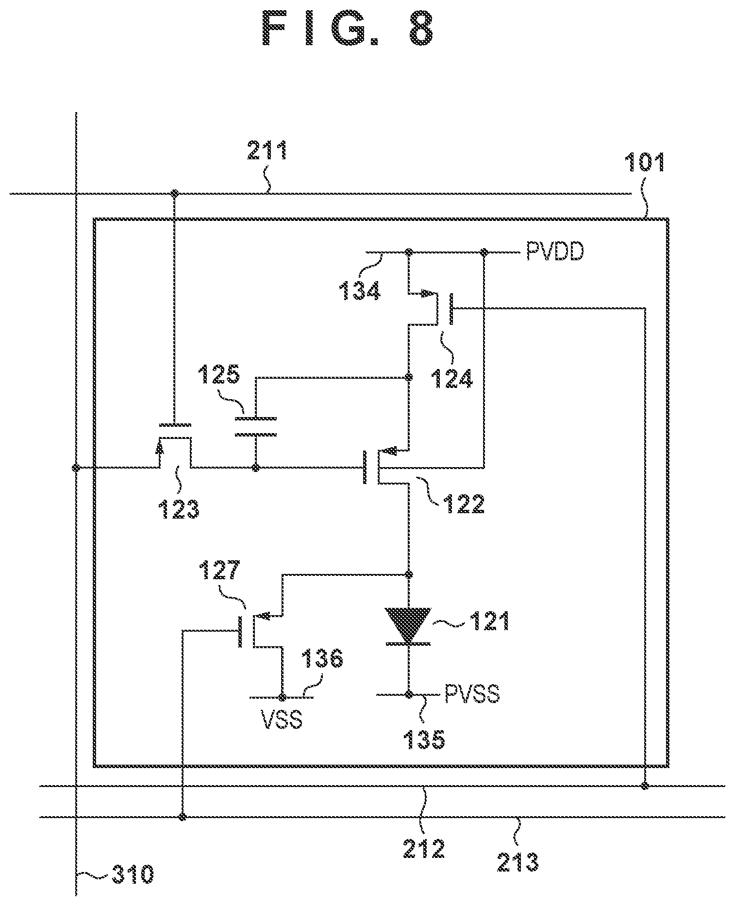 Patent US12437716 Figure 7 – Light emitting device, display device, photoelectric conversion device, electronic apparatus, and wearable device